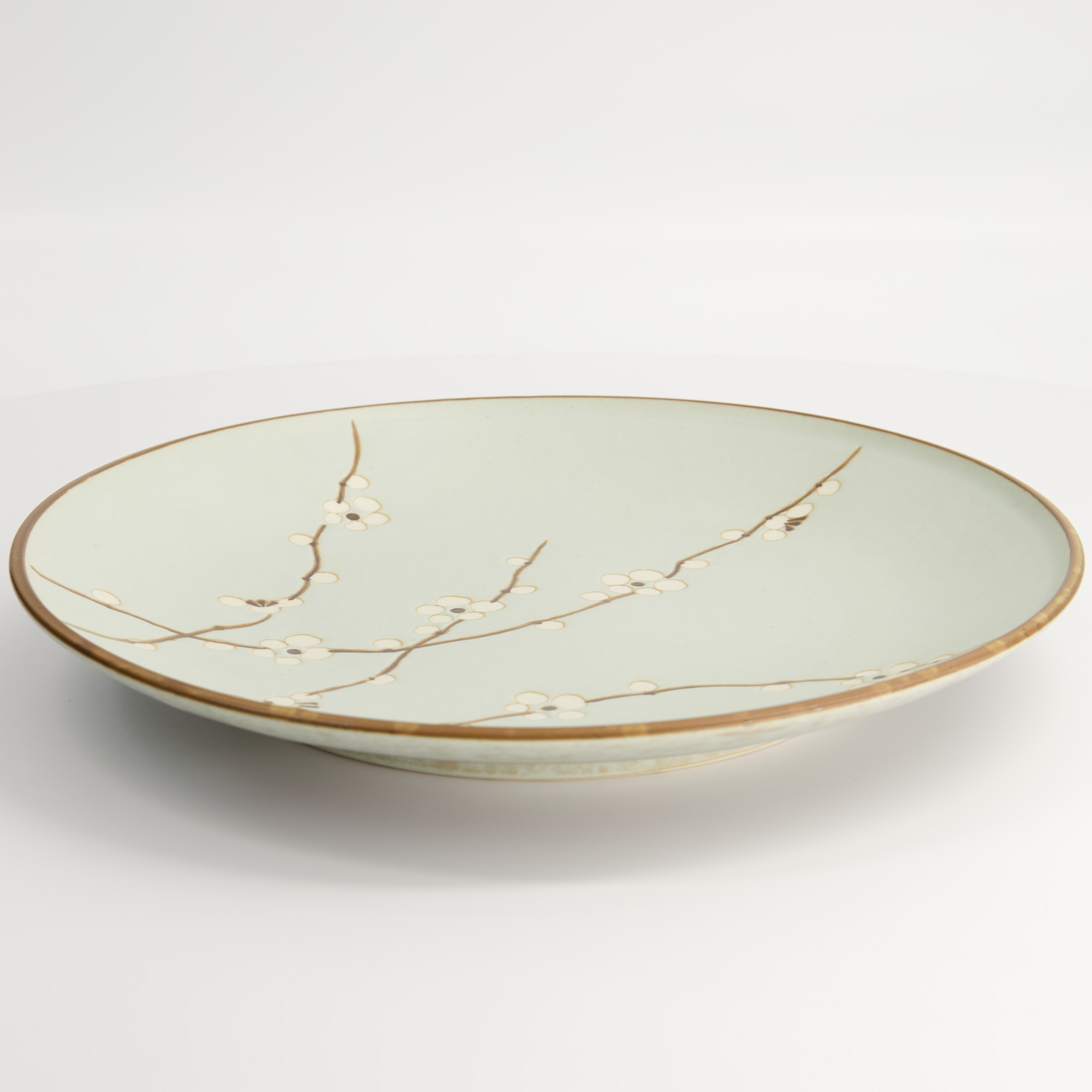 Green Soshun Plate 28.5x3.5cm Q211/bp 3/18 Gift