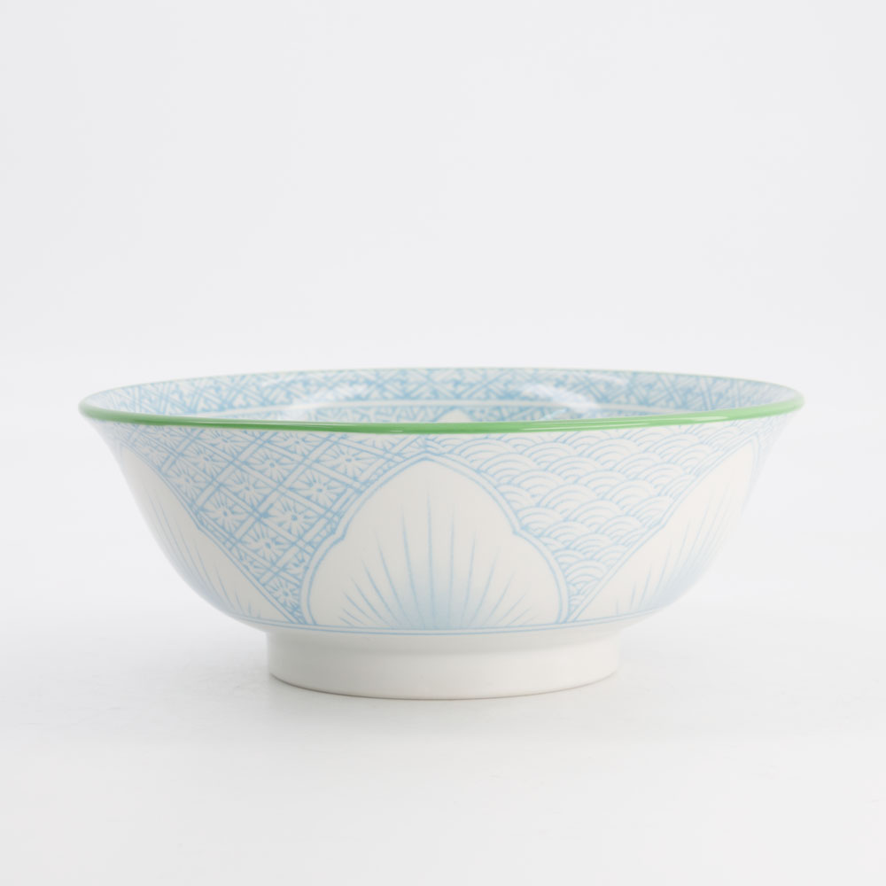 Lily Flower Bowls Ramen 20.5x8cm 1200ml Light Blue 20937 3/24 Gift