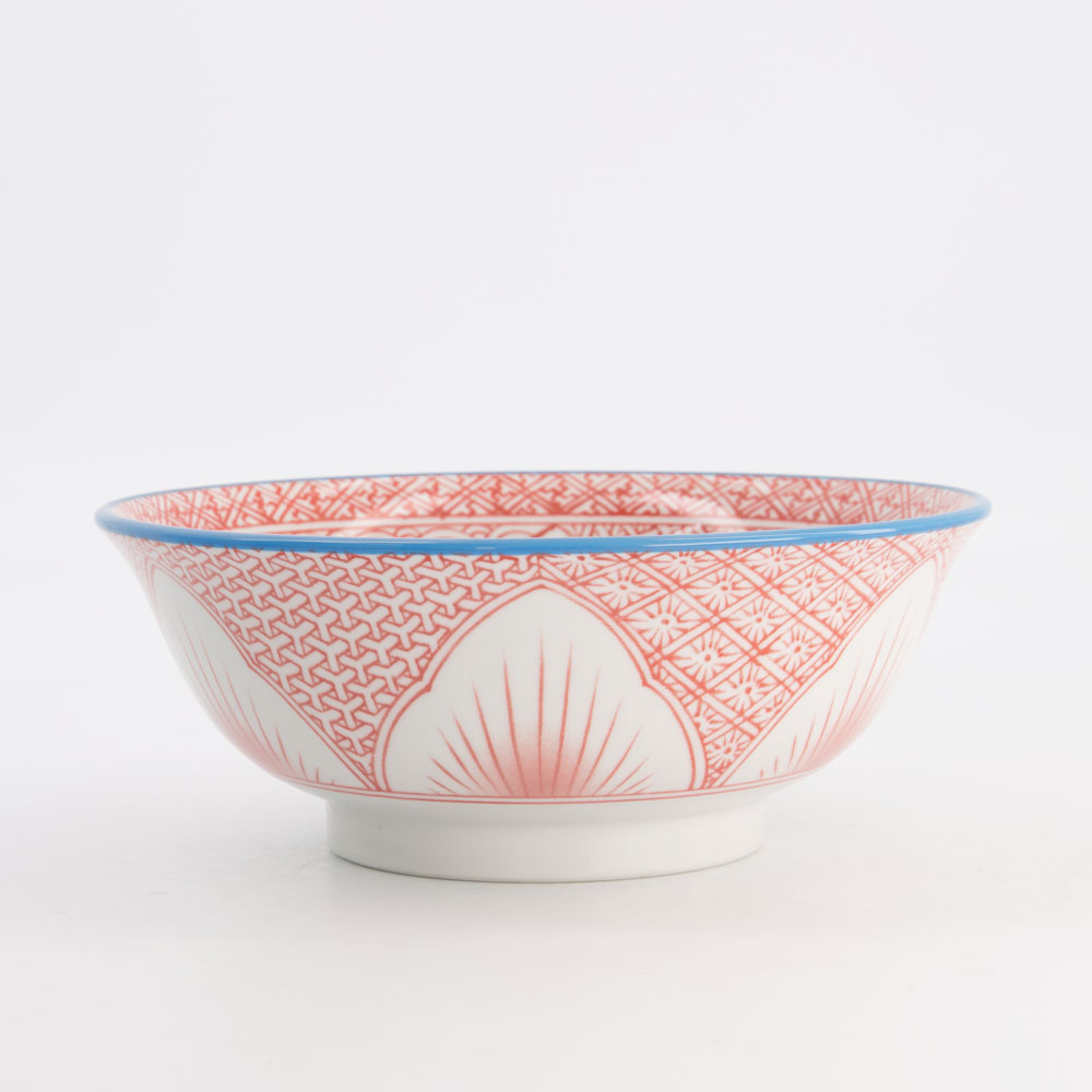 Lily Flower Bowls Ramen 20.5x8cm 1200ml Red 20936 3/24 Gift