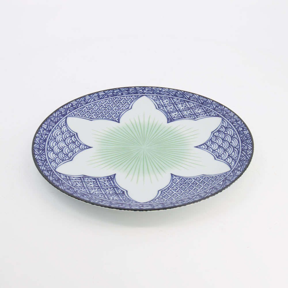 Lily Flower Plate 20x2cm Blue 21152 6/48 Gift