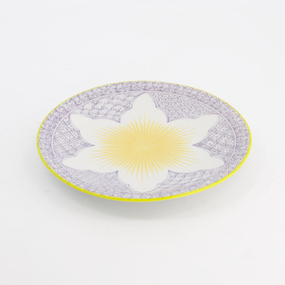 Lily Flower Plate 20x2cm Purple 21151 6/48 Gift