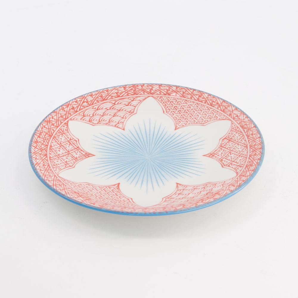 Lily Flower Plate 26x2cm Red 21157 6/36 Gift