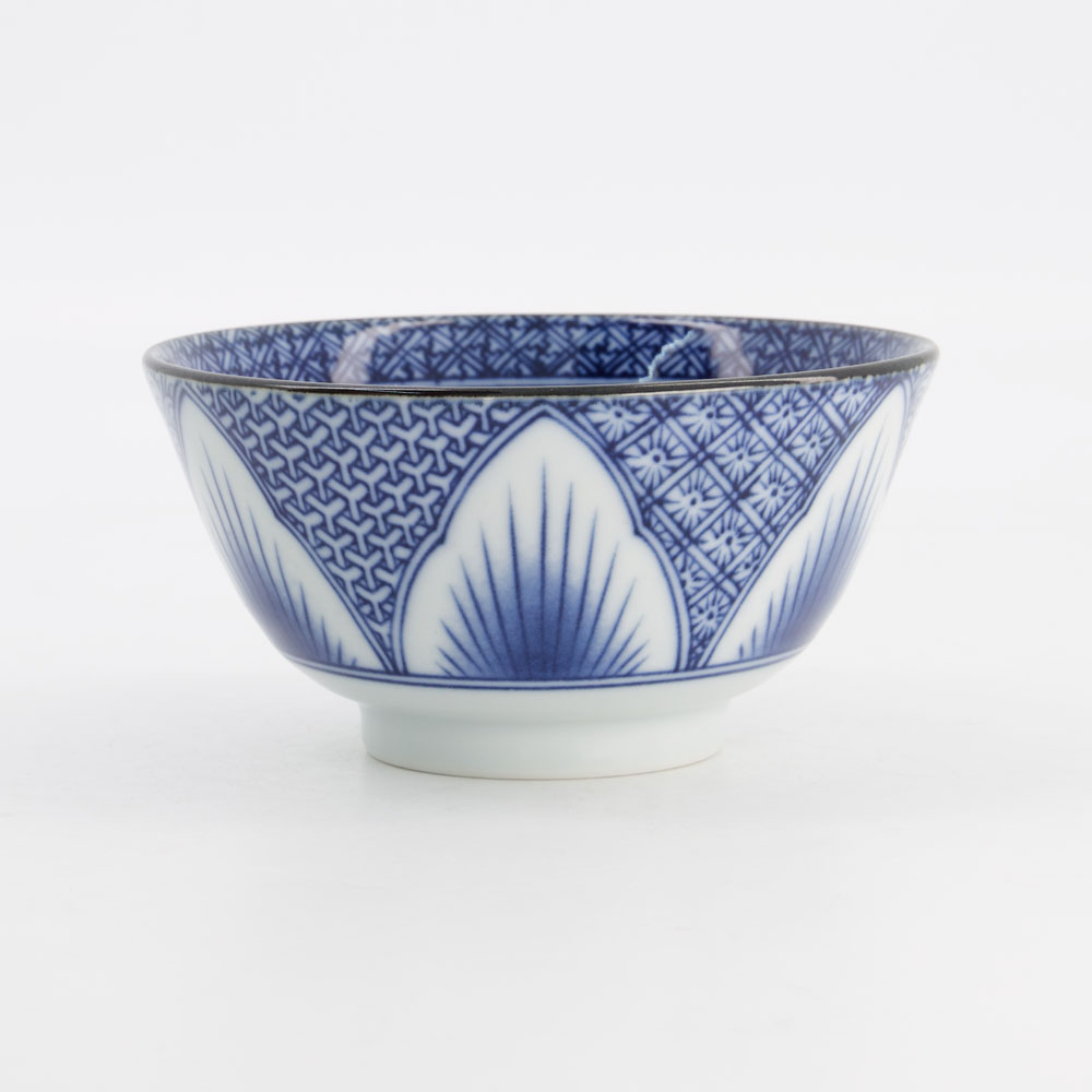 Lily Flower Small Tayo Bowl 13.5x6.8cm 300ml Blue 21160 6/48 Gift