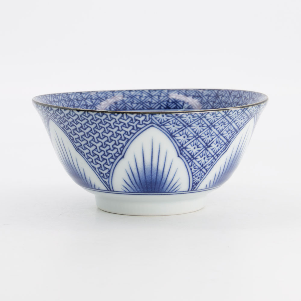 Lily Flower Tayo Bowl 14.8x6.8 550ml Blue Hb-3625/e 6/48 Gift