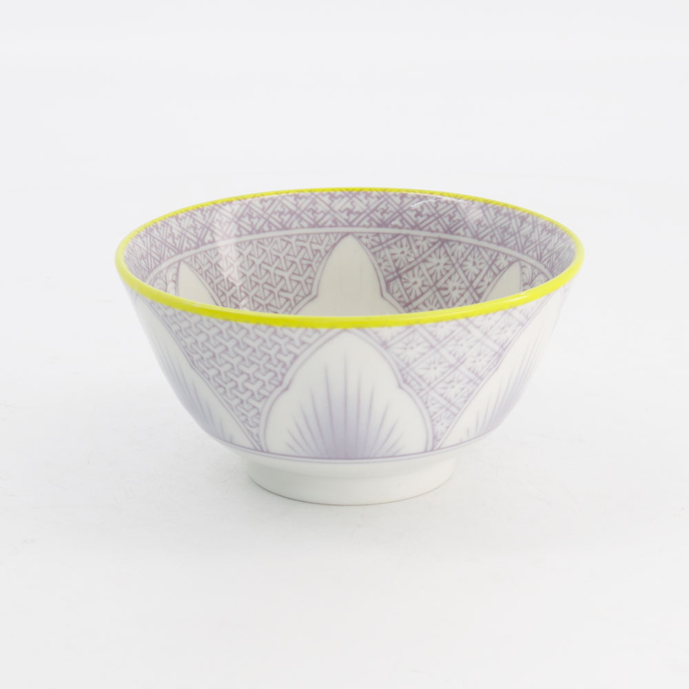 Lily Flower Tayo Bowl 14.8x6.8 550ml Purple Hb-3625/c 6/48 Gift