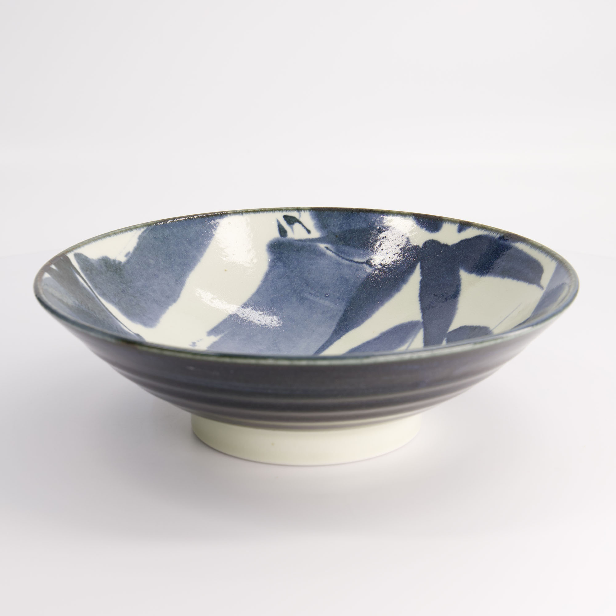 Mixed Bowl Bamboo 24.5x7.5cm Blue/white 1400ml 21216 4/24 Gift