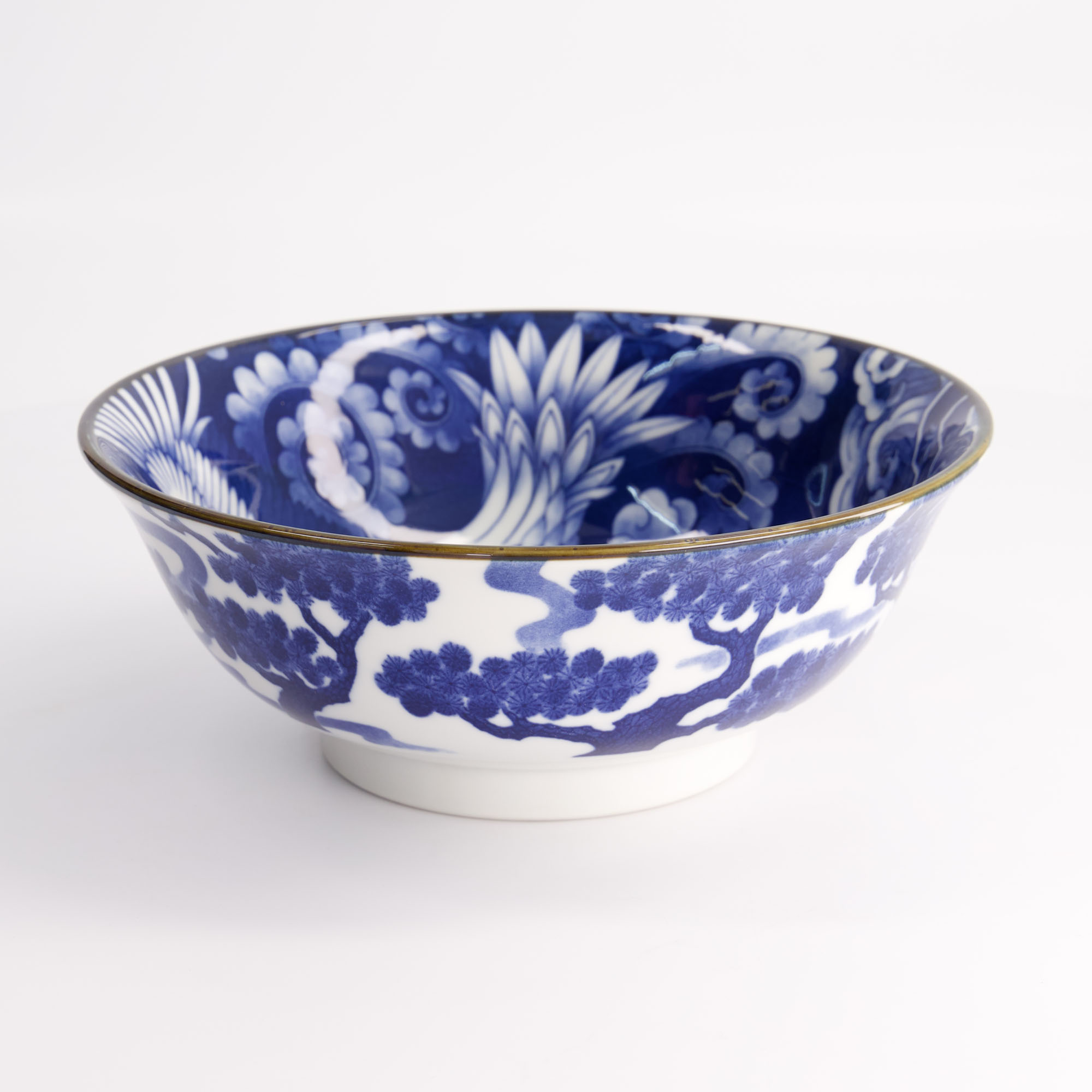 Mixed Bowl Crane 20.5x8cm Blue/white Ka-43 4/32 Gift