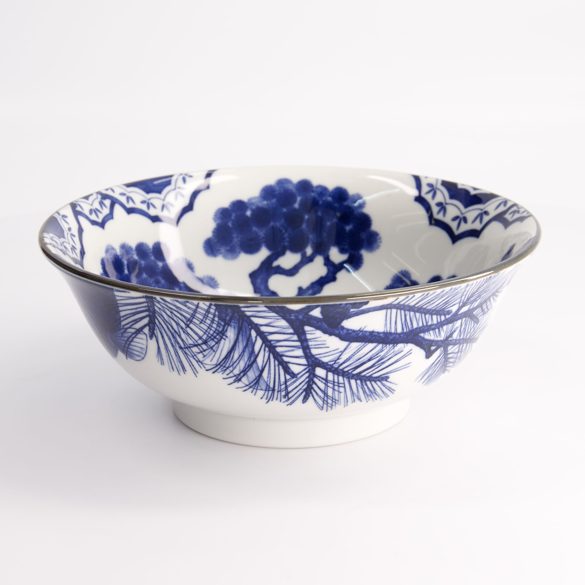 Mixed Bowl Pine 20.5x8cm Blue/white Ka-42 4/32 Gift