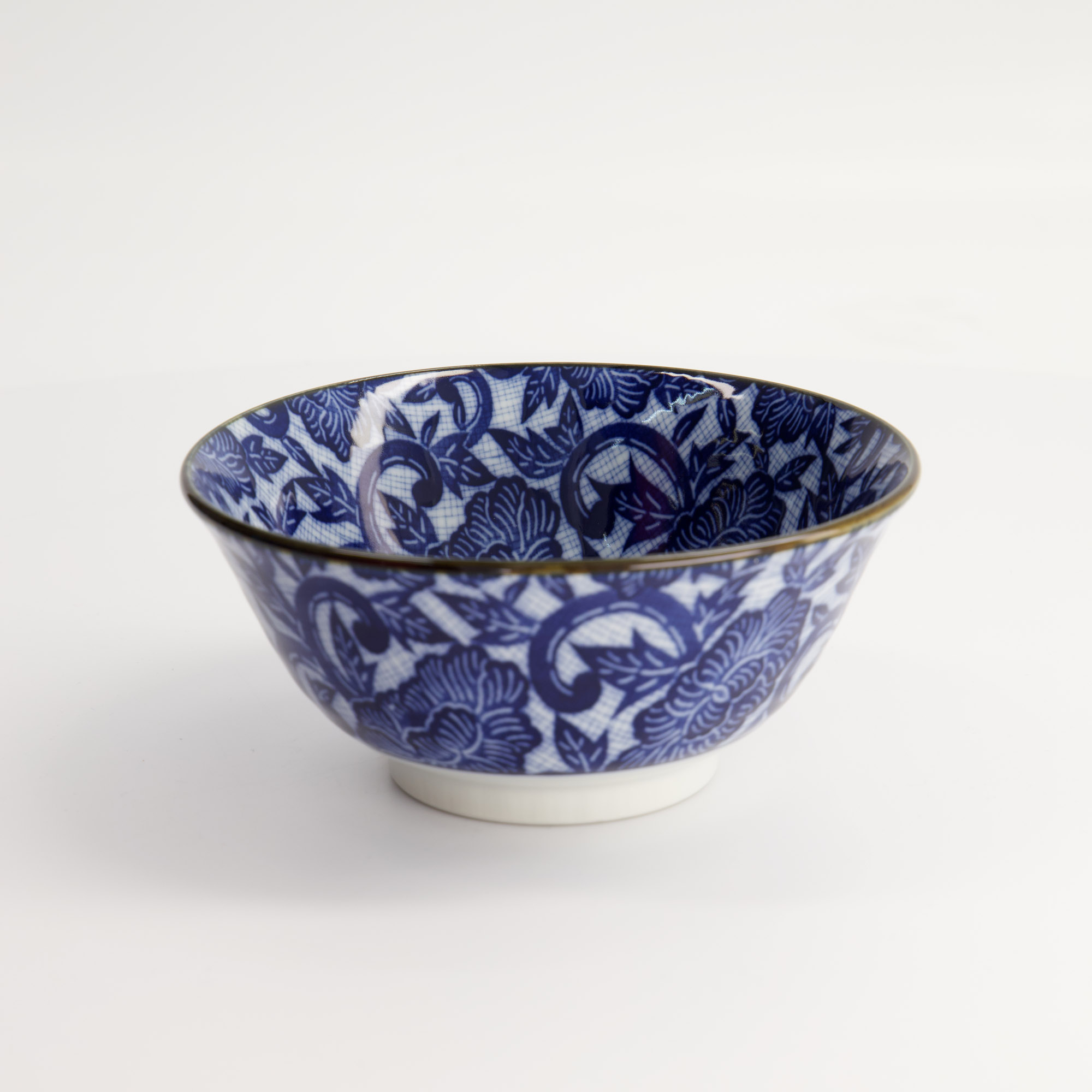 Mixed Bowls 14.8x6.8cm 550ml Botan Blue Hb-9928/a 17781 6/48 Gift