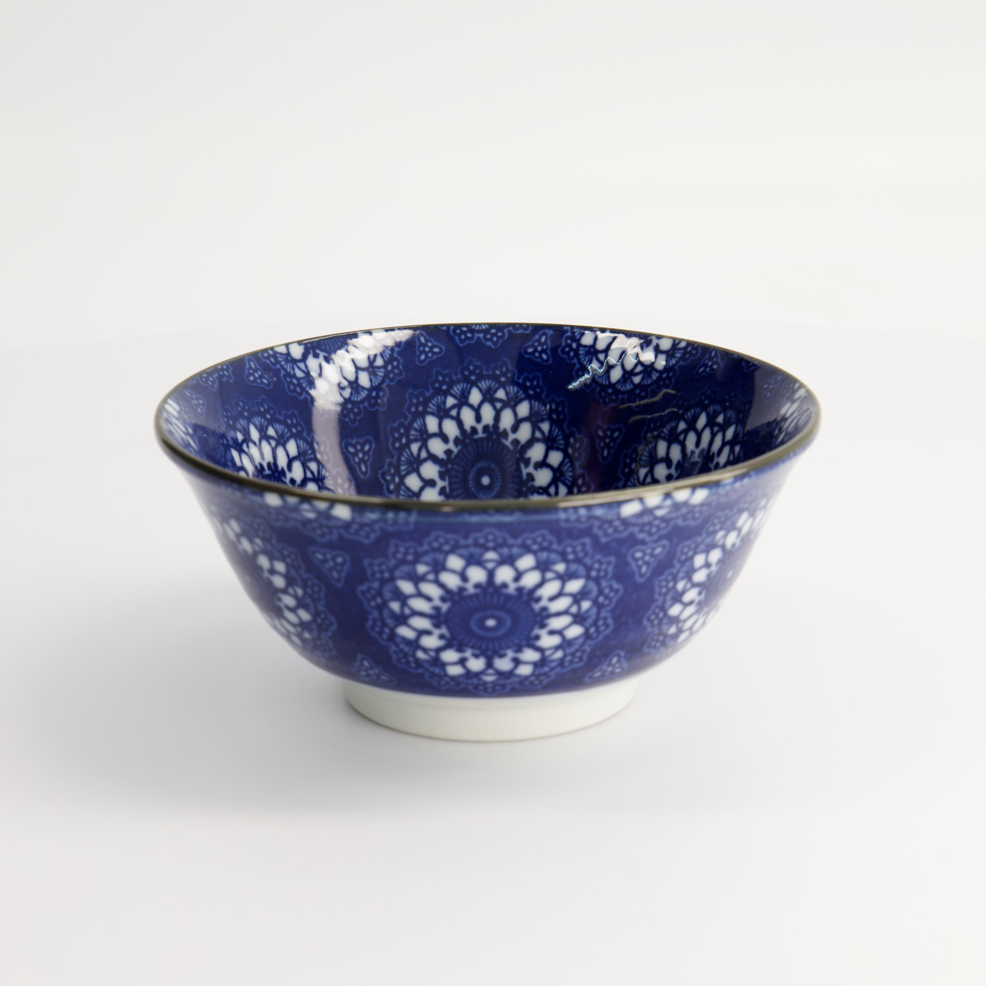 Mixed Bowls 14.8x6.8cm 550ml Flower Blue Hb-9928/b 17782 6/48 Gift