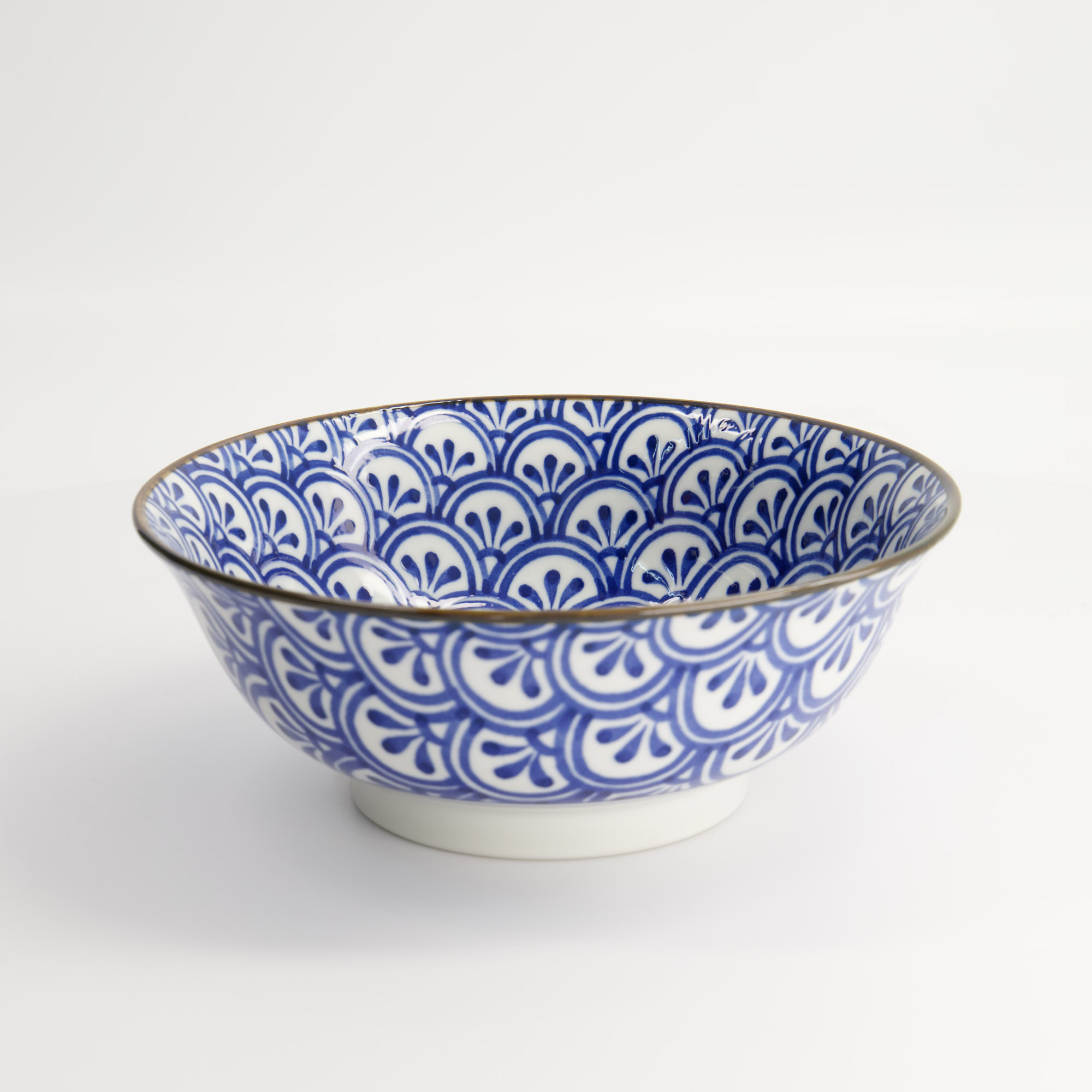 Mixed Bowls 20.5x8cm 1200ml Bl/wh Fk-9399/a 3/24 Gift