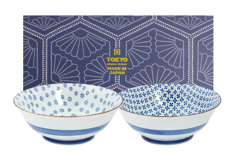 Mixed Bowls 2pcs Bowl Giftset 19x7.5cm 1000ml 5b 22527 1/6 Gift