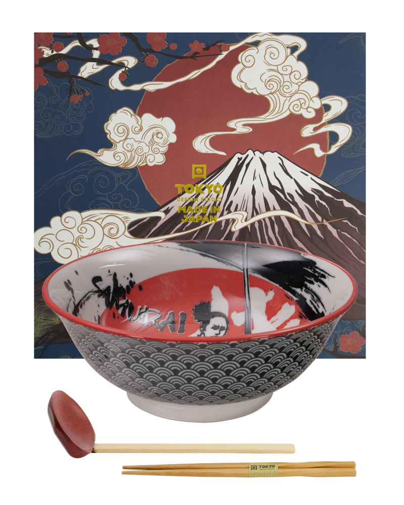 Mixed Bowls Ramen 3pcs Giftset 20.5x8cm 1250ml Samurai Gift