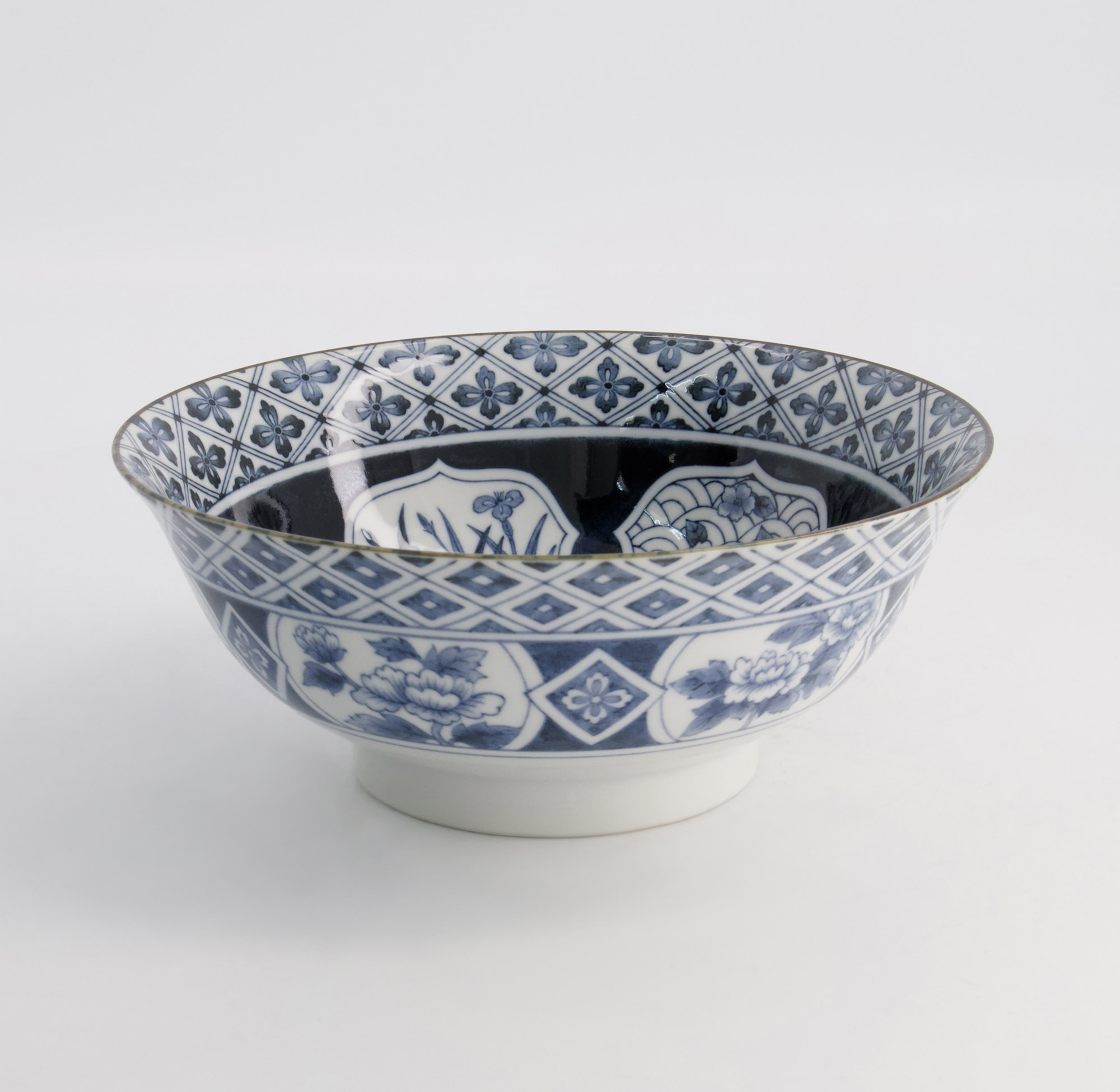 Mixed Bowls Ramen Bowl 21x8.7cm 1300ml Madori-bishi-botan Blue 3/24 Gift