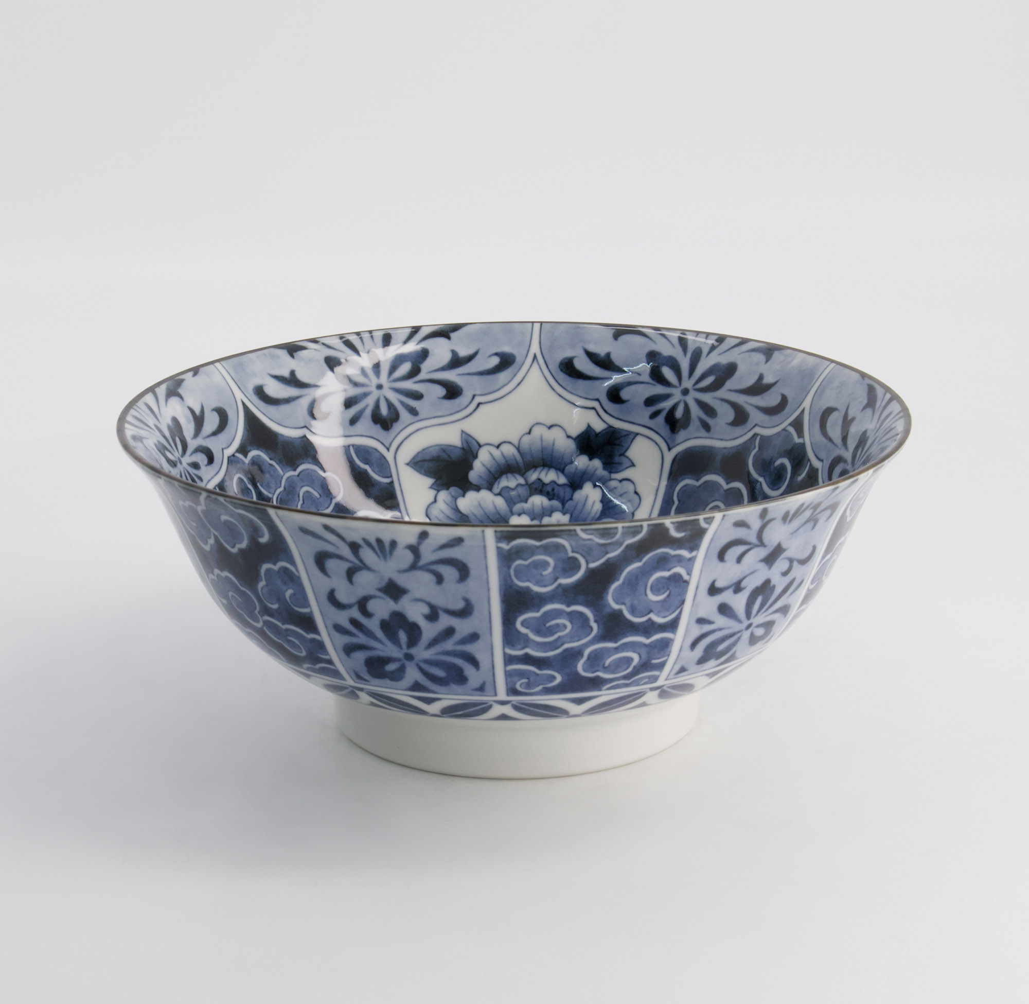 Mixed Bowls Ramen Bowl Unmo-botan Blue 21x8.7cm 1300ml  3/24 Gift