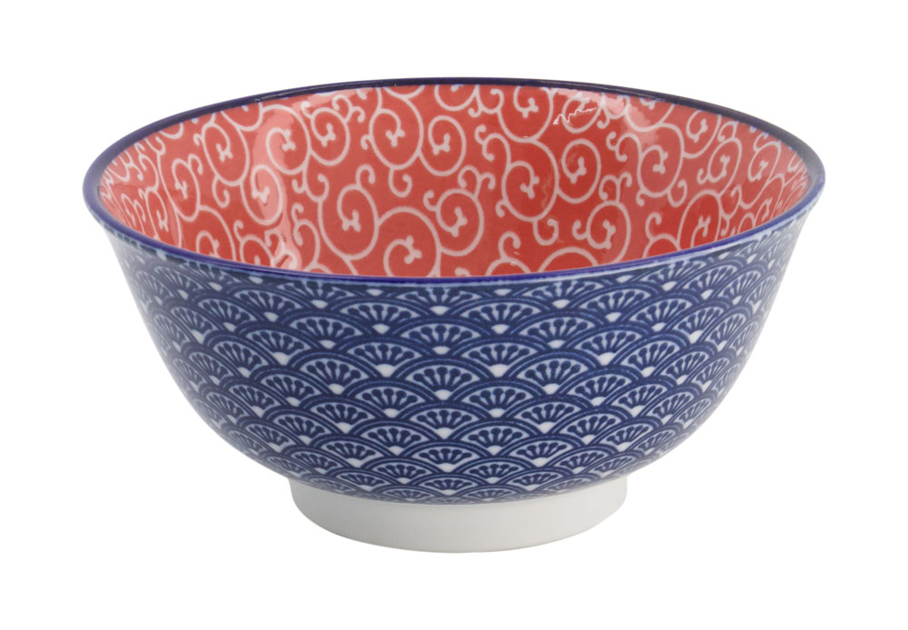 Mixed Bowls Tayo Bowl Karakusa Inner Red 14.8x6.8cm Gift