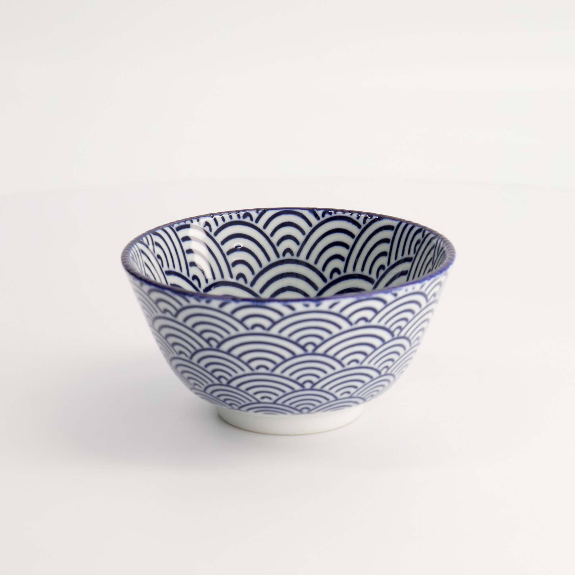 Nippon Blue Rice Bowl 12x6.4cm 300ml Wave Tn-01/a 6/96 Gift