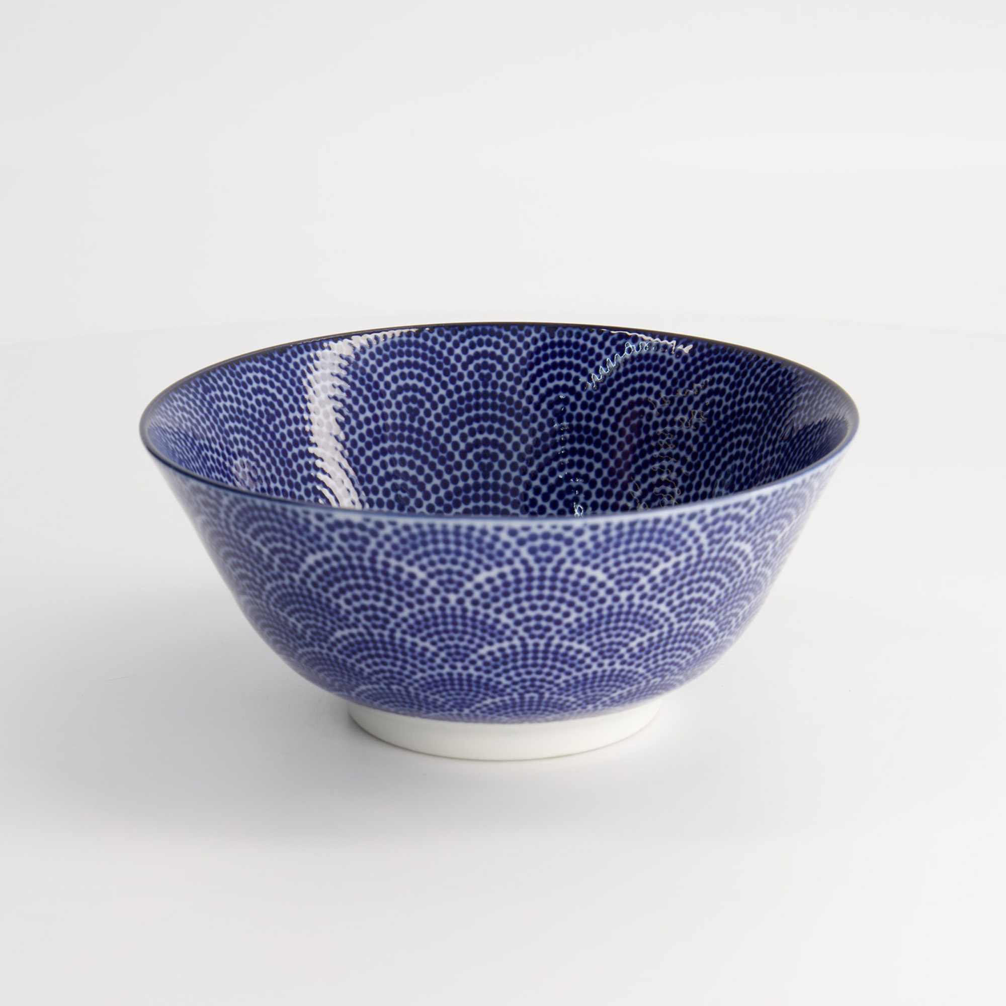 Nippon Blue Tayo Bowl 15.2x6.7cm 500ml Dots Tn-02/b 6/48 Gift