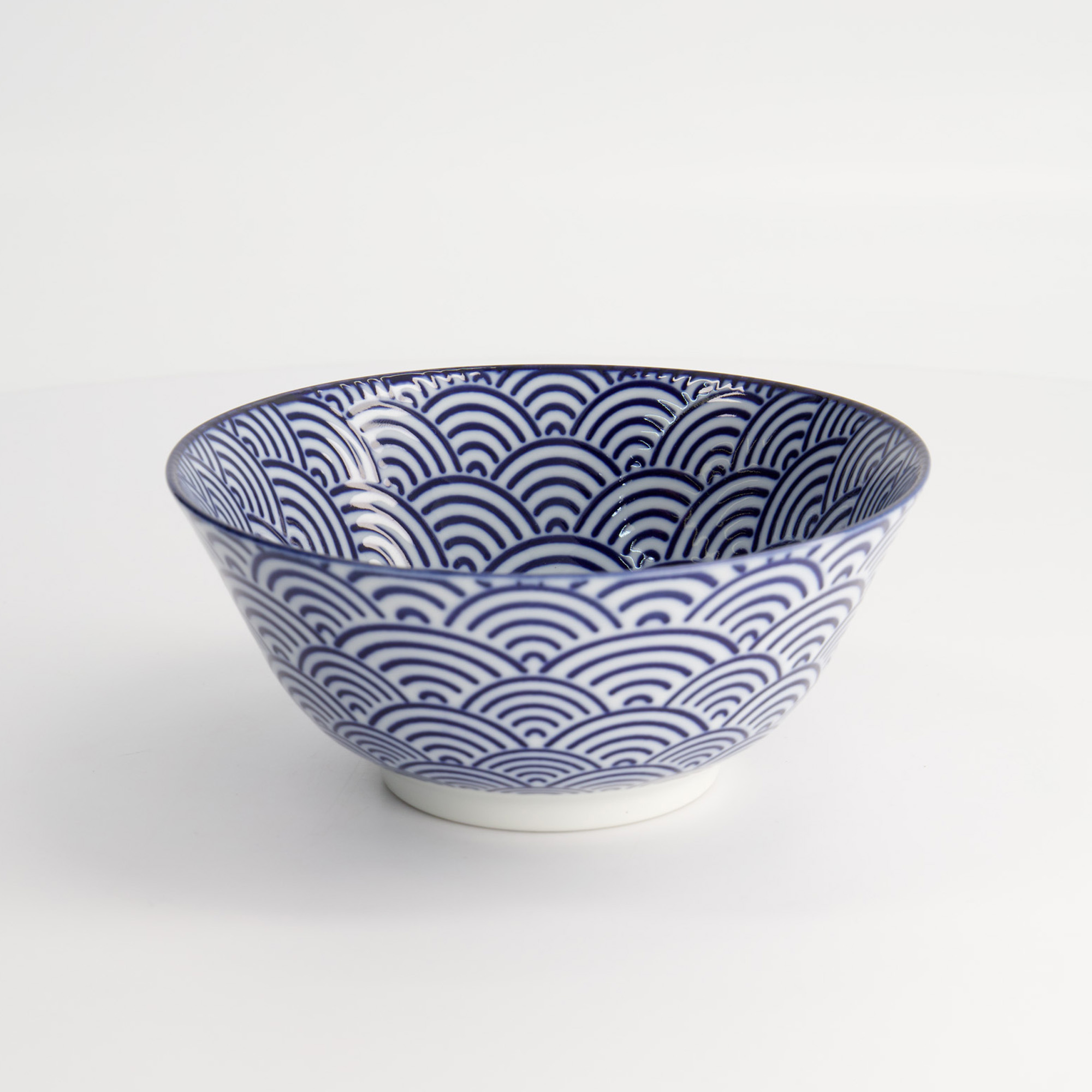 Nippon Blue Tayo Bowl 15.2x6.7cm 500ml Wave Tn-02/a 6/48 Gift