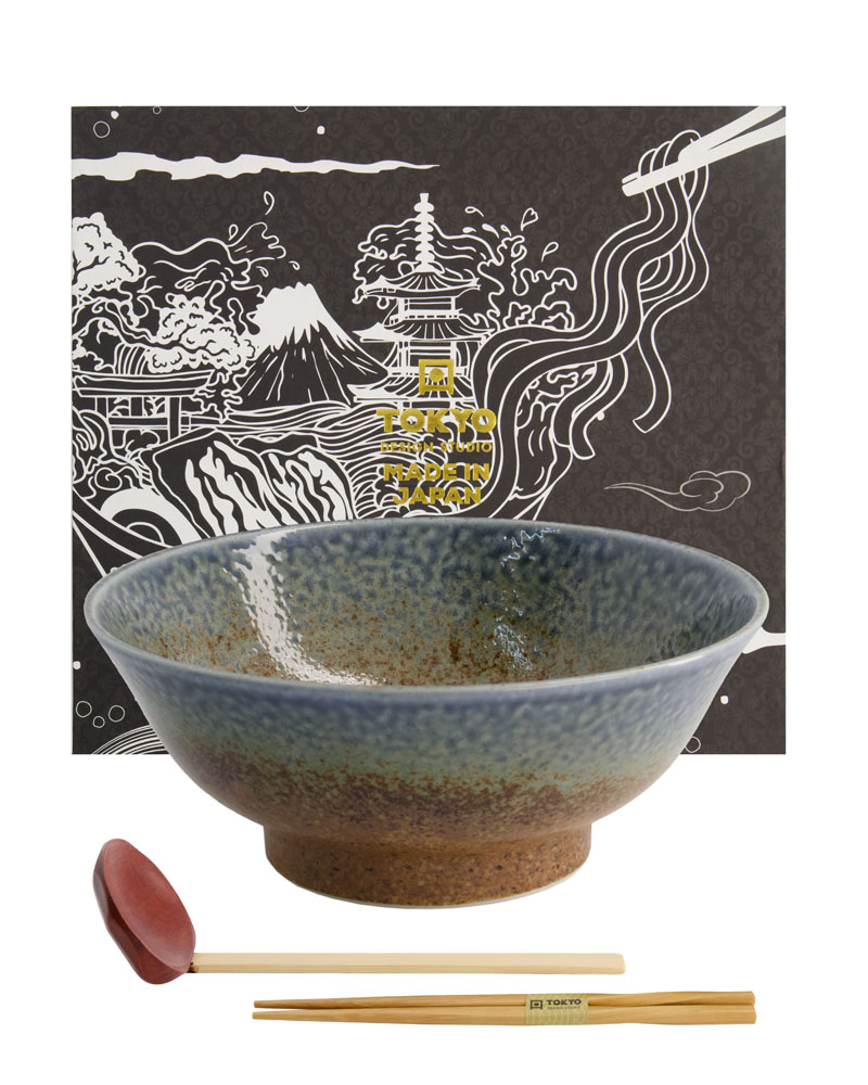 Ramen Bowl 3pcs Giftset 21.3x8.7cm 1250ml Sunachi Ainagashi Gift