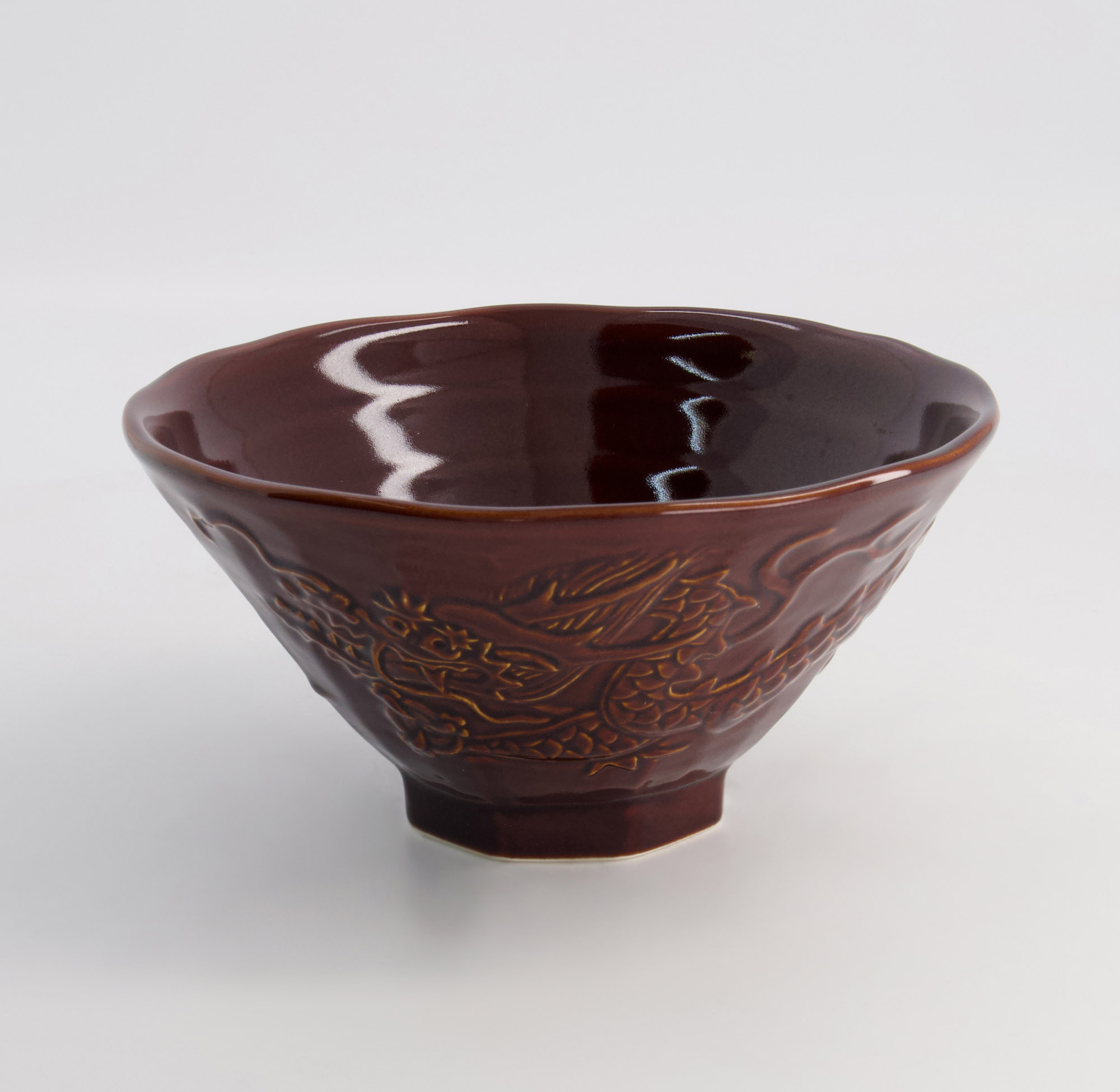 Ramen Bowl Dragon 19.8x10cm Brown 4/24 21202 Gift