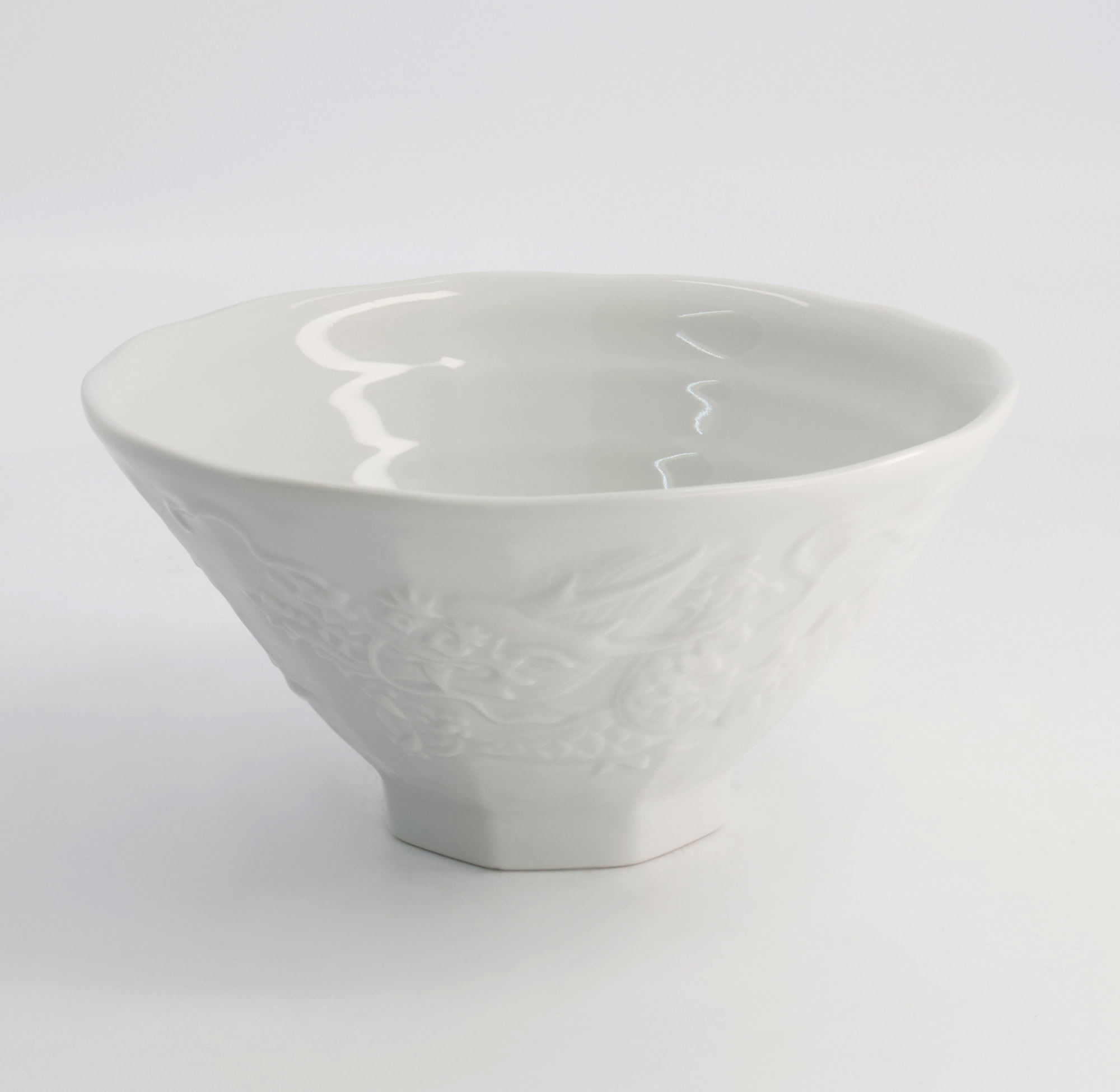 Ramen Bowl Dragon 19.8x10cm White 4/24 21201 Gift