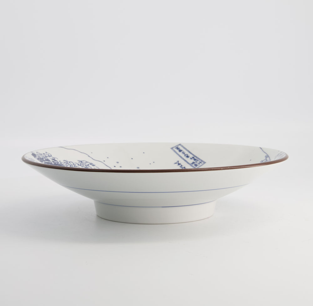 Ramen Bowl Hokusai 27x6cm Blue/white 3/18 21207 Gift