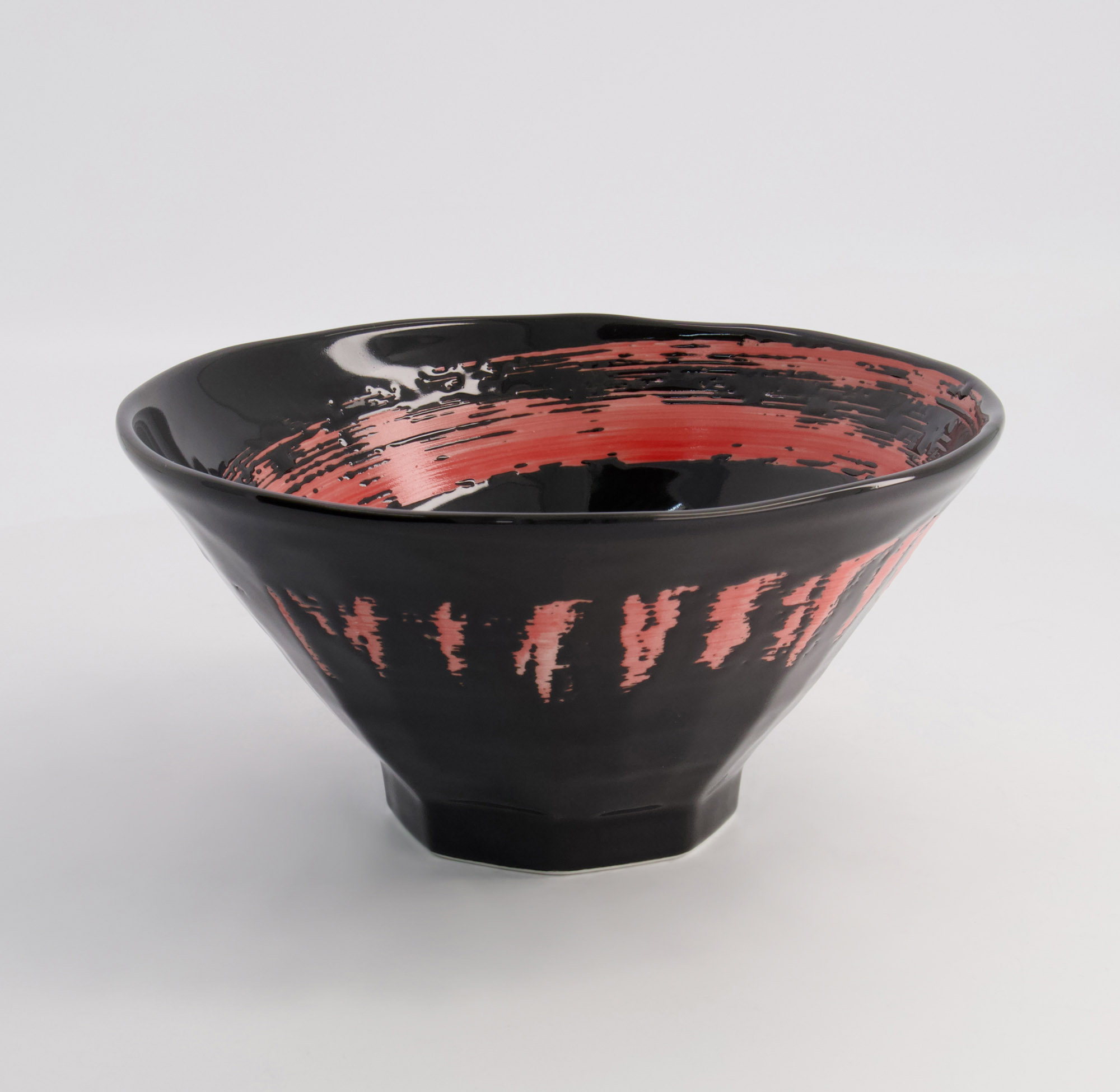 Ramen Bowl Maru Black 22x11cm Black/red 3/18 21212 Gift