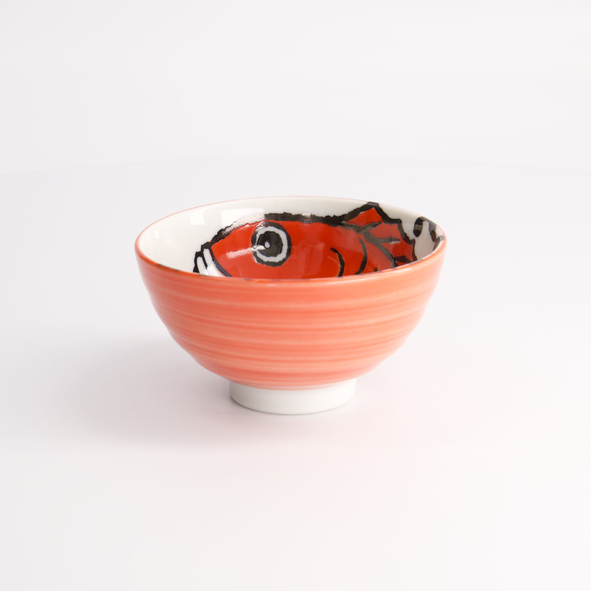 Seafood Rice Bowl 11.2x6.2cm 300ml Snapper Red Lb54/t 6/96 Gift