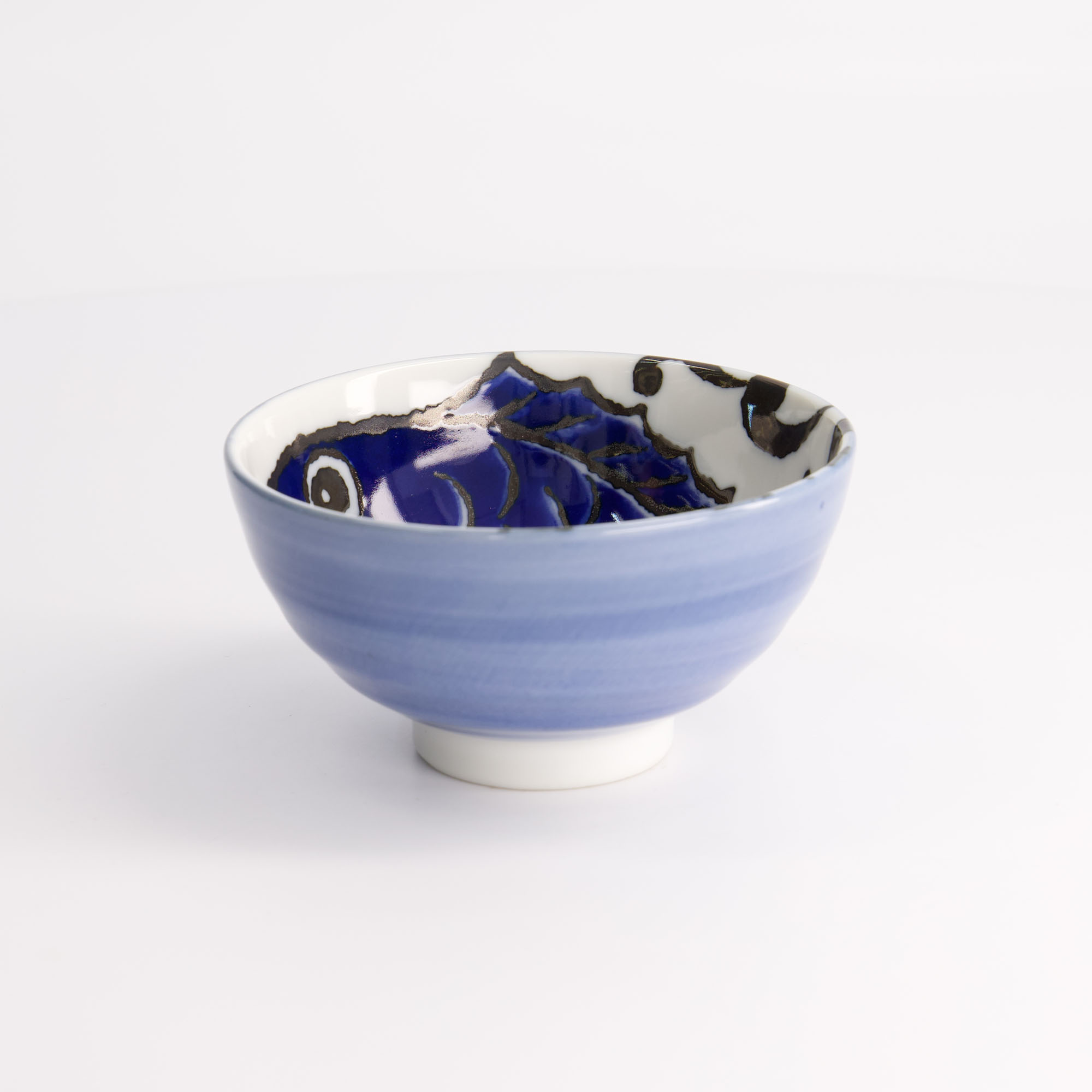 Seafood Rice Bowls 11.2x6.2cm 300ml Snapper Blue Lb54/tb 6/96 Gift