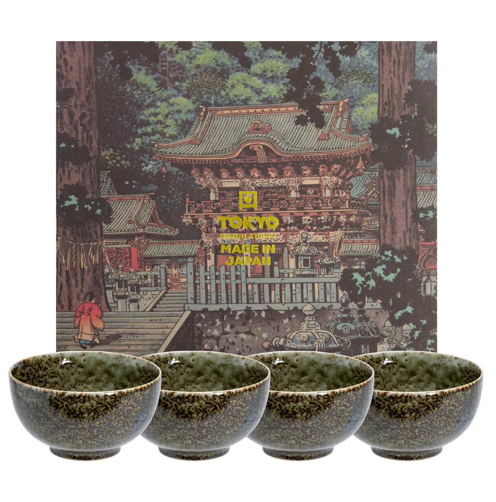 Shinryoku Green 4pcs Bowl Giftset 13x7.2cm 500ml 22564 1f 1/6 Gift