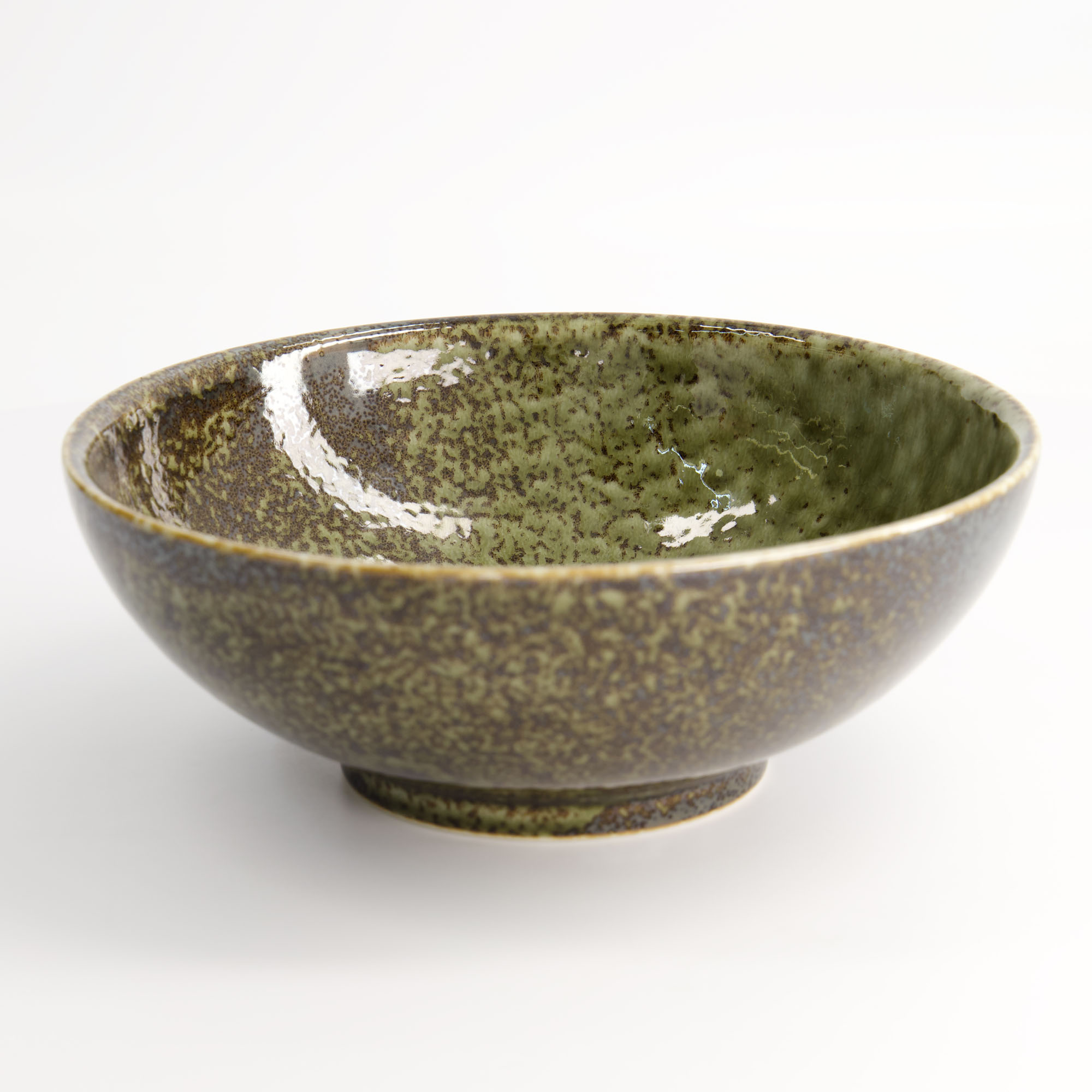 Shinryoku Green Ramen Bowl 21.3x8.2cm 1450ml Yw-5582/g 3/24 Gift