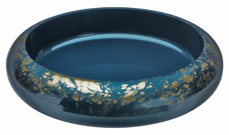 Sushi Oke Outer 27.5x6.2cm Inner 22.2x4.3cm No.8 1-474-11 Blue/gold Marble 1/30 Gift