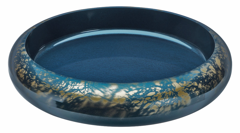 Sushi Oke Outer 43.8x7.4cm Inner 37.6x5.2cm No.13 1-474-16 Blue/gold Marble 1/10 Gift