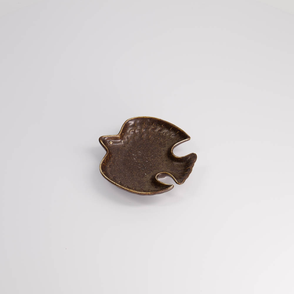 Swallow Bird Mini Plate 12x11x3cm Iga Matte Brown 5/120 Gift