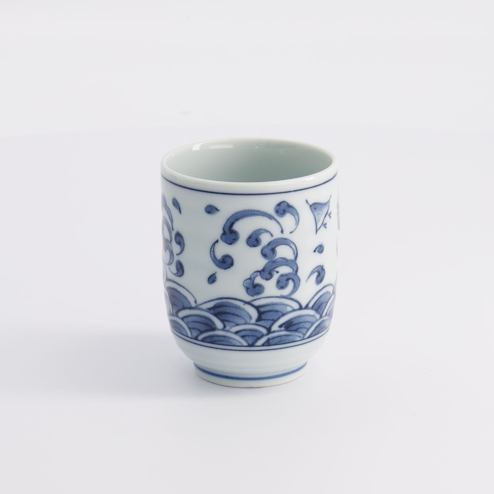 Tea Cup 6.5x7.5cm 160ml Blue/white Yw-120620/c  10/120 Gift