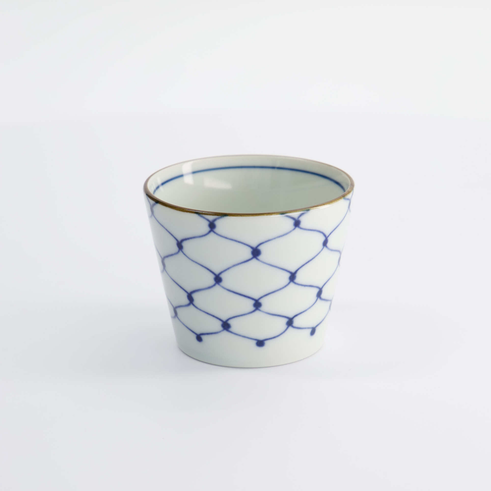 Tea Cup Straight Blue And White Japan Amime 8.3x6.5cm 180ml Yw-9984/b 17838 6/144 Gift