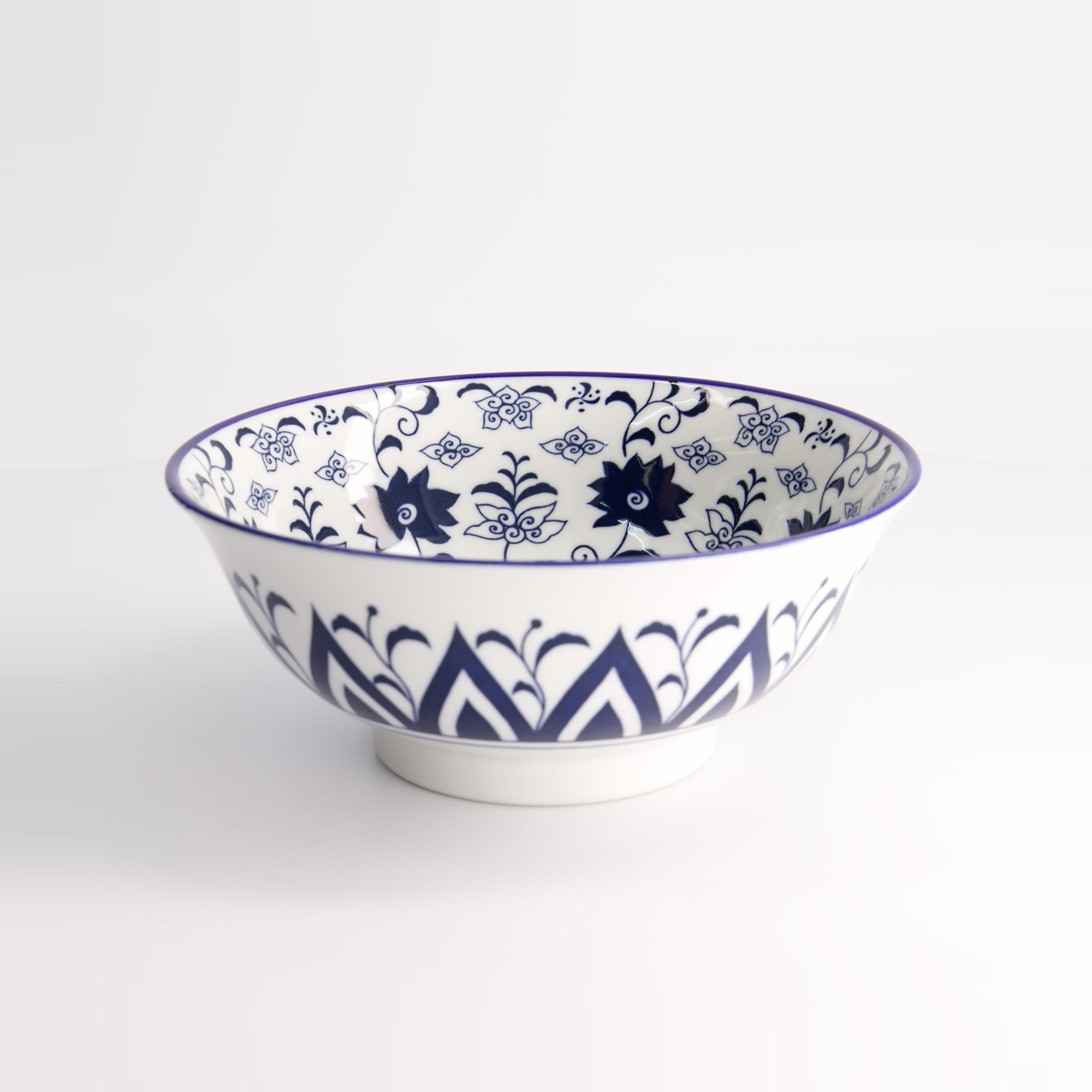 Tokyo Blue Botan Mixed Bowls 15x7cm 550ml Bl/wh 40-230404hb-2 6/48 Gift