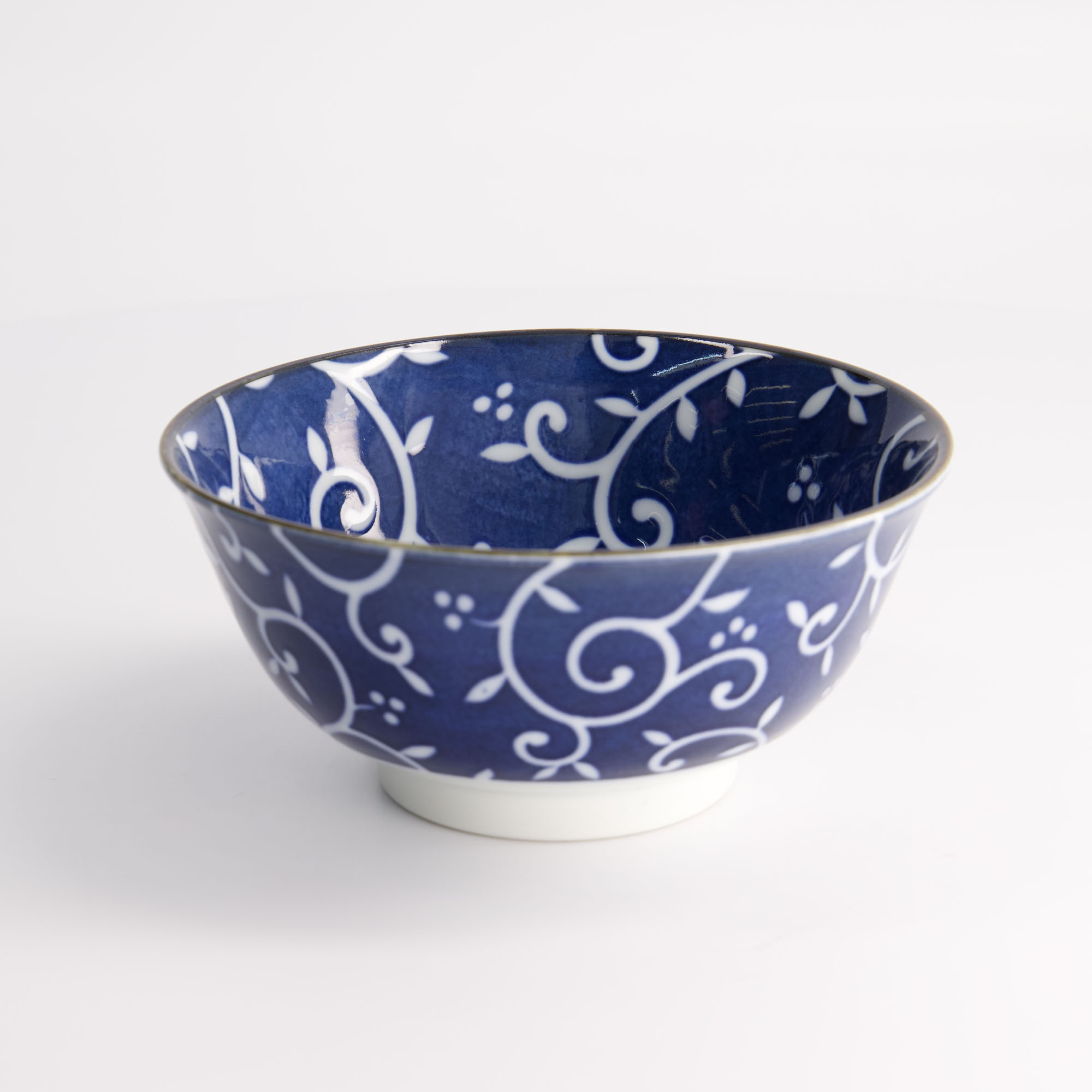 Tokyo Blue Mixed Bowls 15x7cm 550ml Karakusa Bl/wh Hb-7103 6/48 Gift