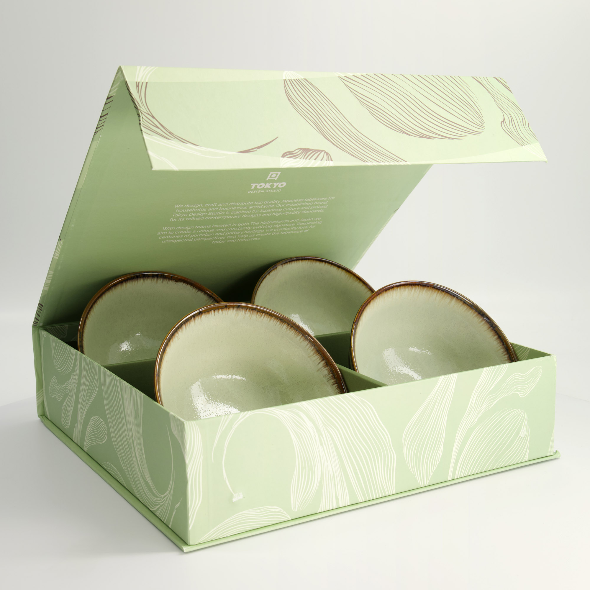 Wasabi Bowl Giftset 4pcs 16x7.58cm 600ml 33082 1/6 Gift