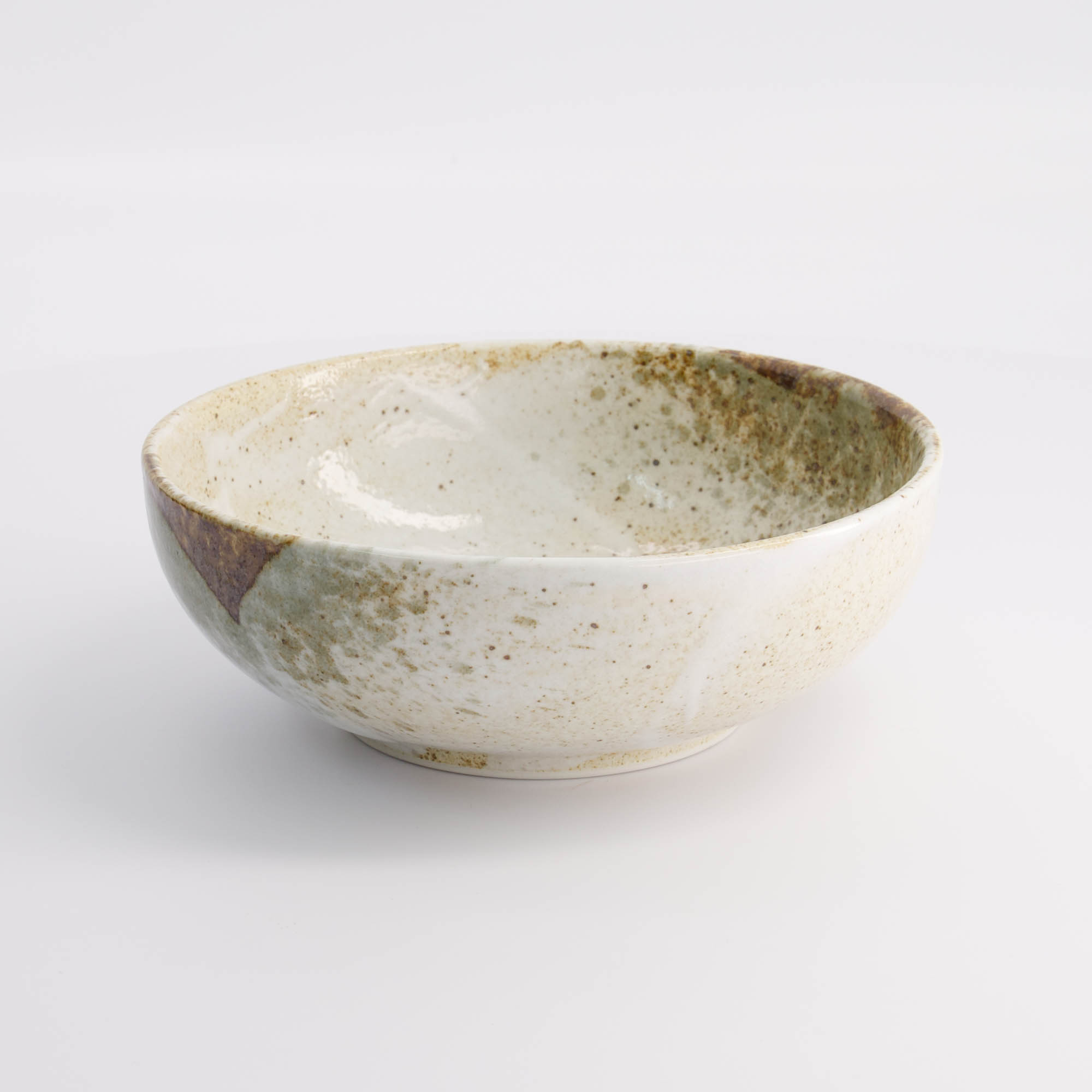 Yukishino Bowl 17.5x6.2cm 800ml Br/wh 21420 4/32 Gift