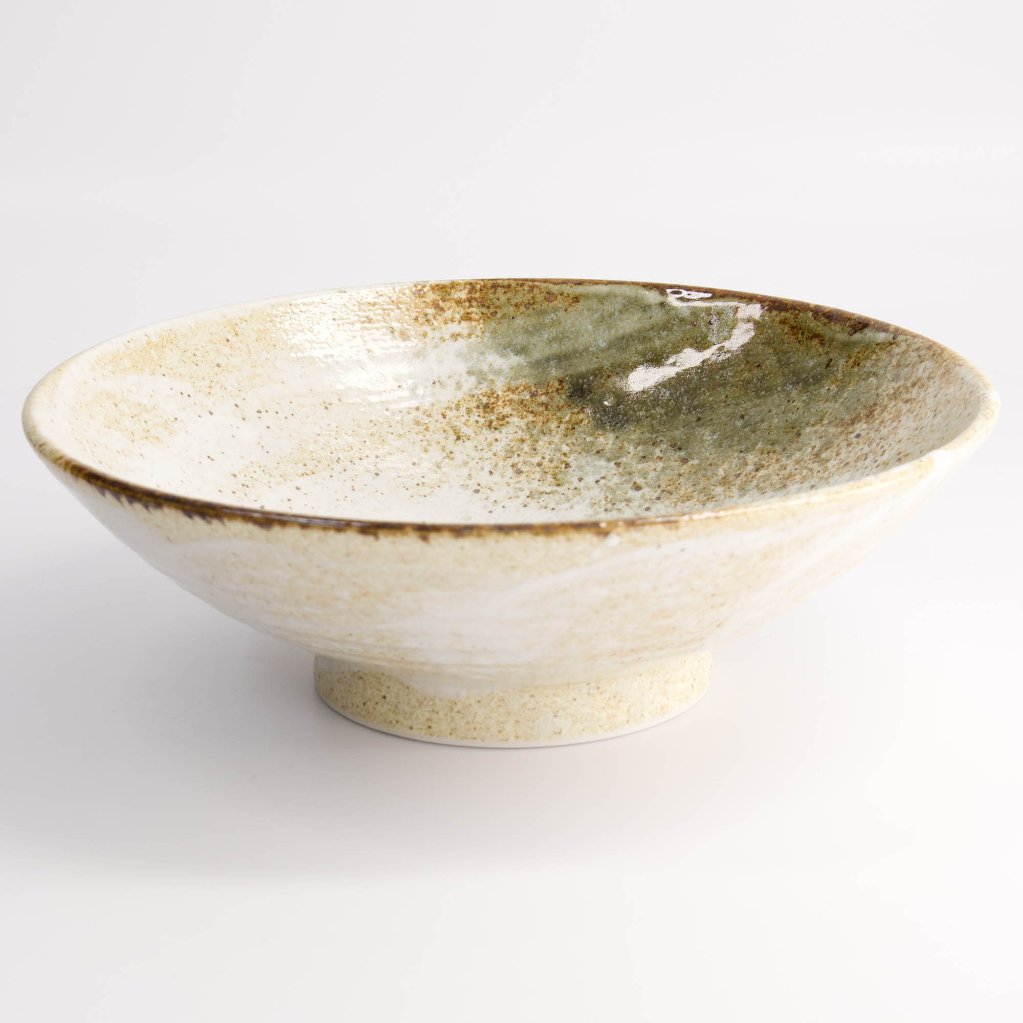 Yukishino Bowl 24x7.5cm 1400ml Br/wh 21422 2/16 Gift