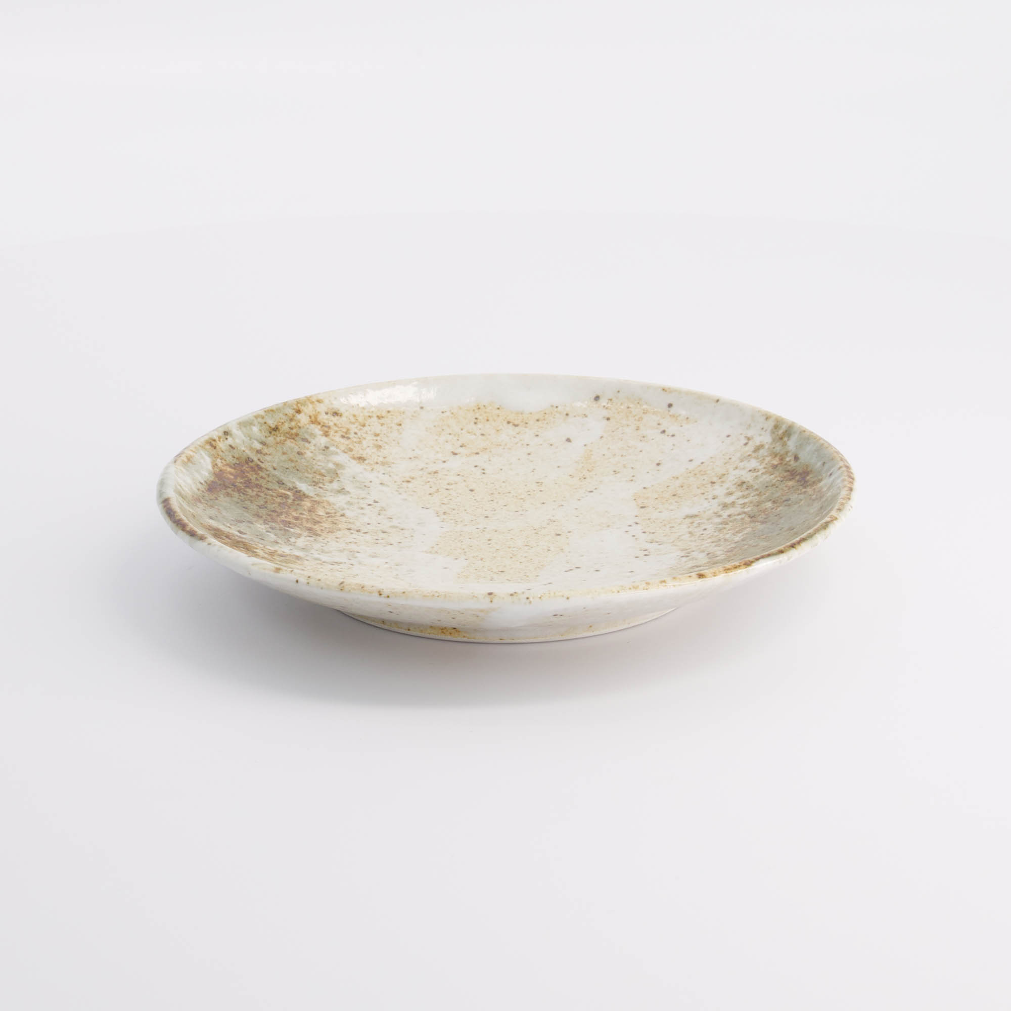 Yukishino Plate 16.7x2.5cm Br/wh 6/72 Gift