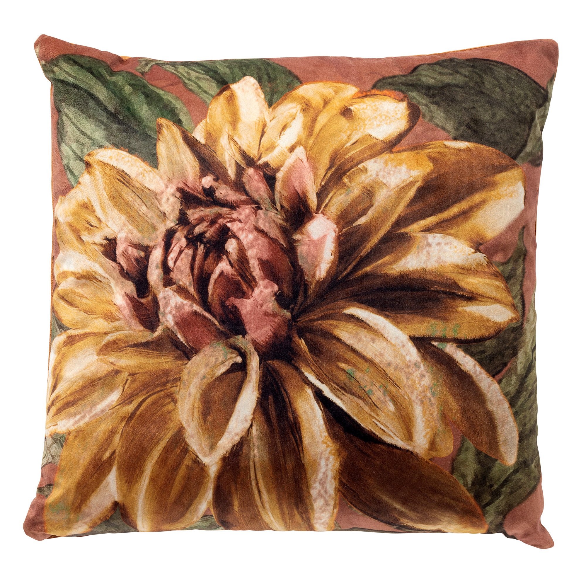 Fleuri 45x45cm Brown Patina Cushion Cover Gift