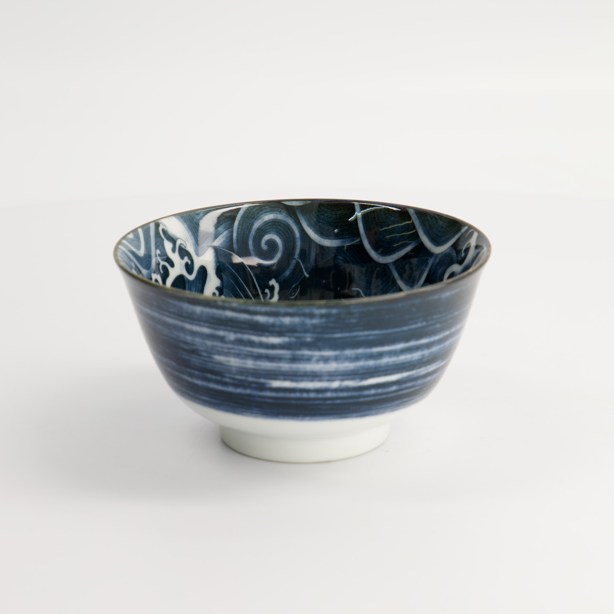 Japonism Carp Small Tayo Bowl 12.7x6.8cm 350ml Black 18699 6/48 Gift