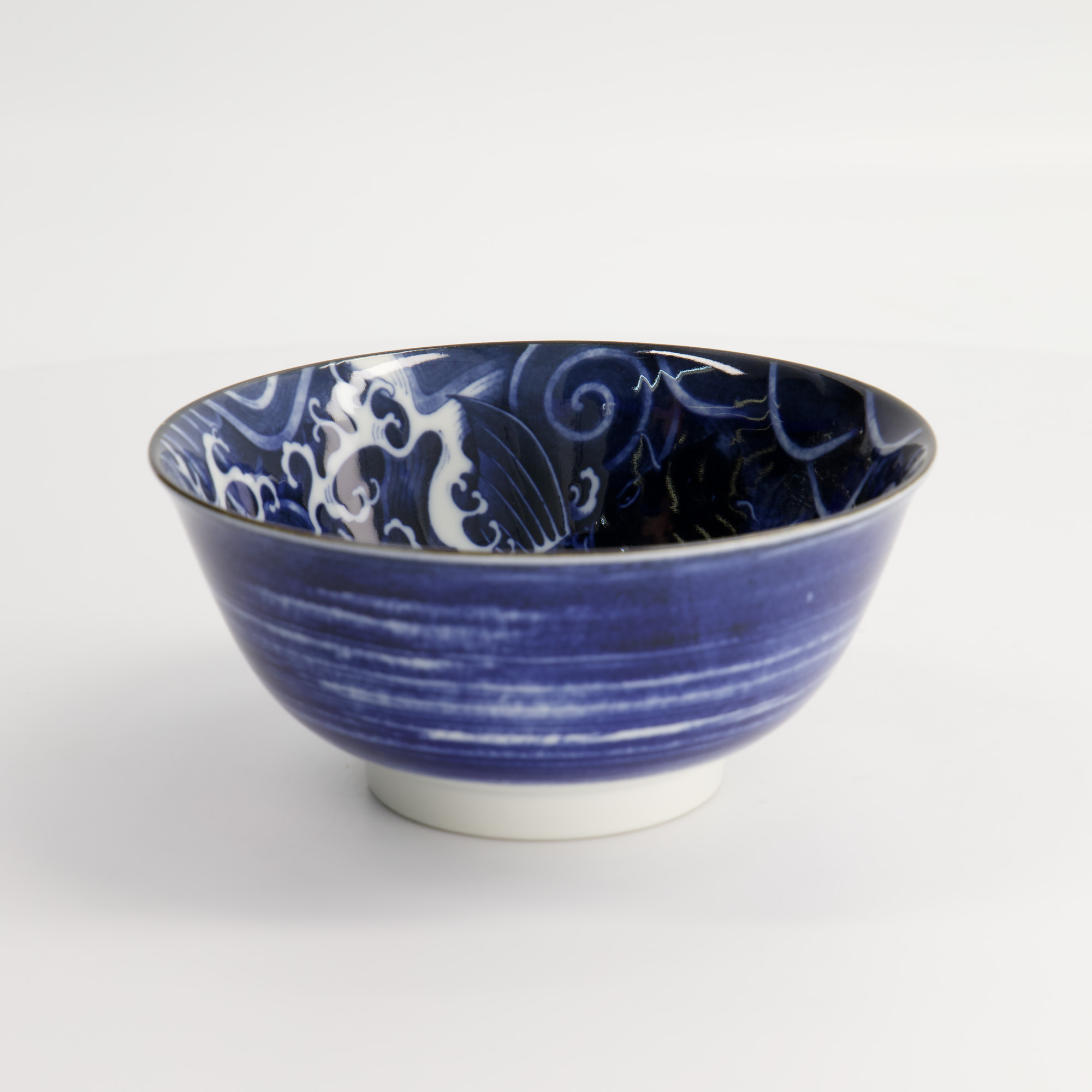 Japonism Carp Tayo Bowl 14.7x6.9cm 500ml Blue 6/48 Gift