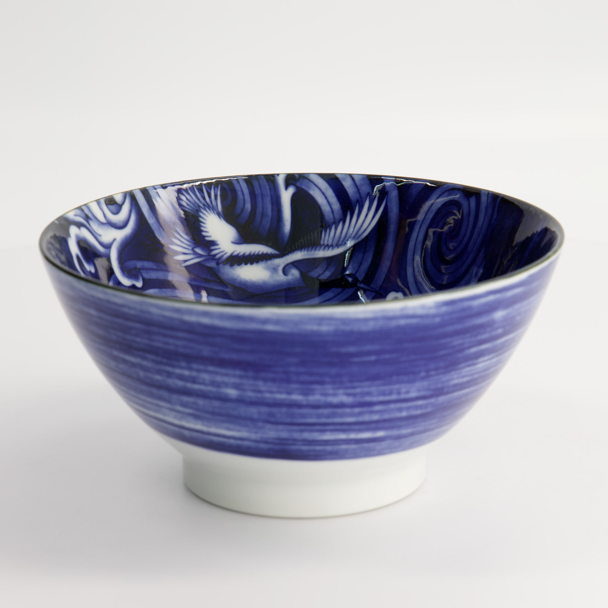 Japonism Crane Tendon Bowl 17.8x8.8cm 1000ml Blue 4/32 Gift