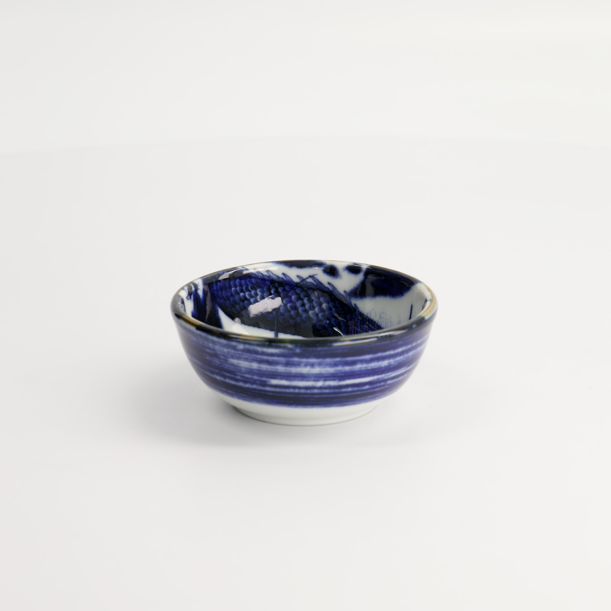 Japonism Dragon Dish 8.7x3.7cm 95ml Blue 12/144 Gift