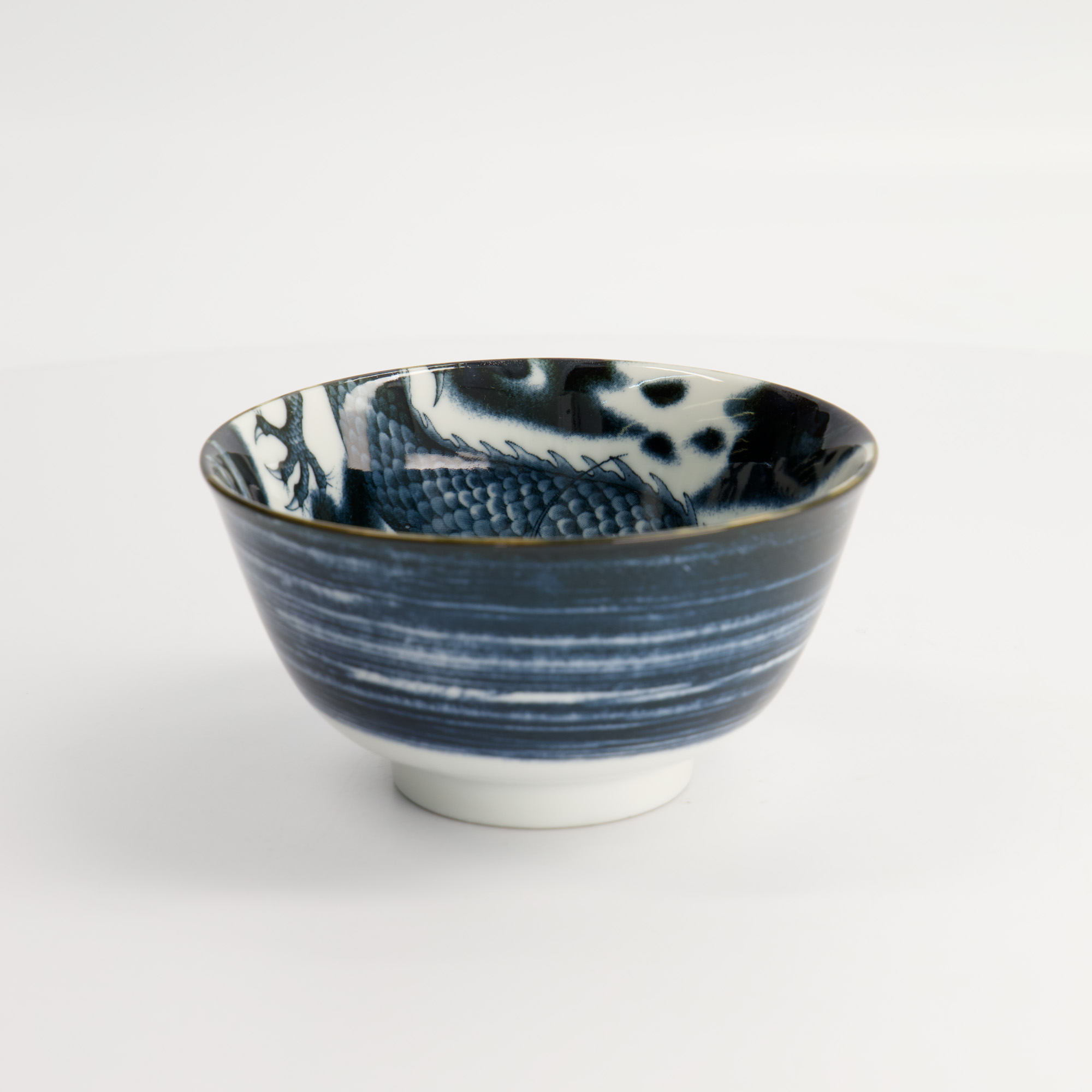 Japonism Dragon Small Tayo Bowl 12.7x6.8cm 350ml Black 18692 6/48 Gift