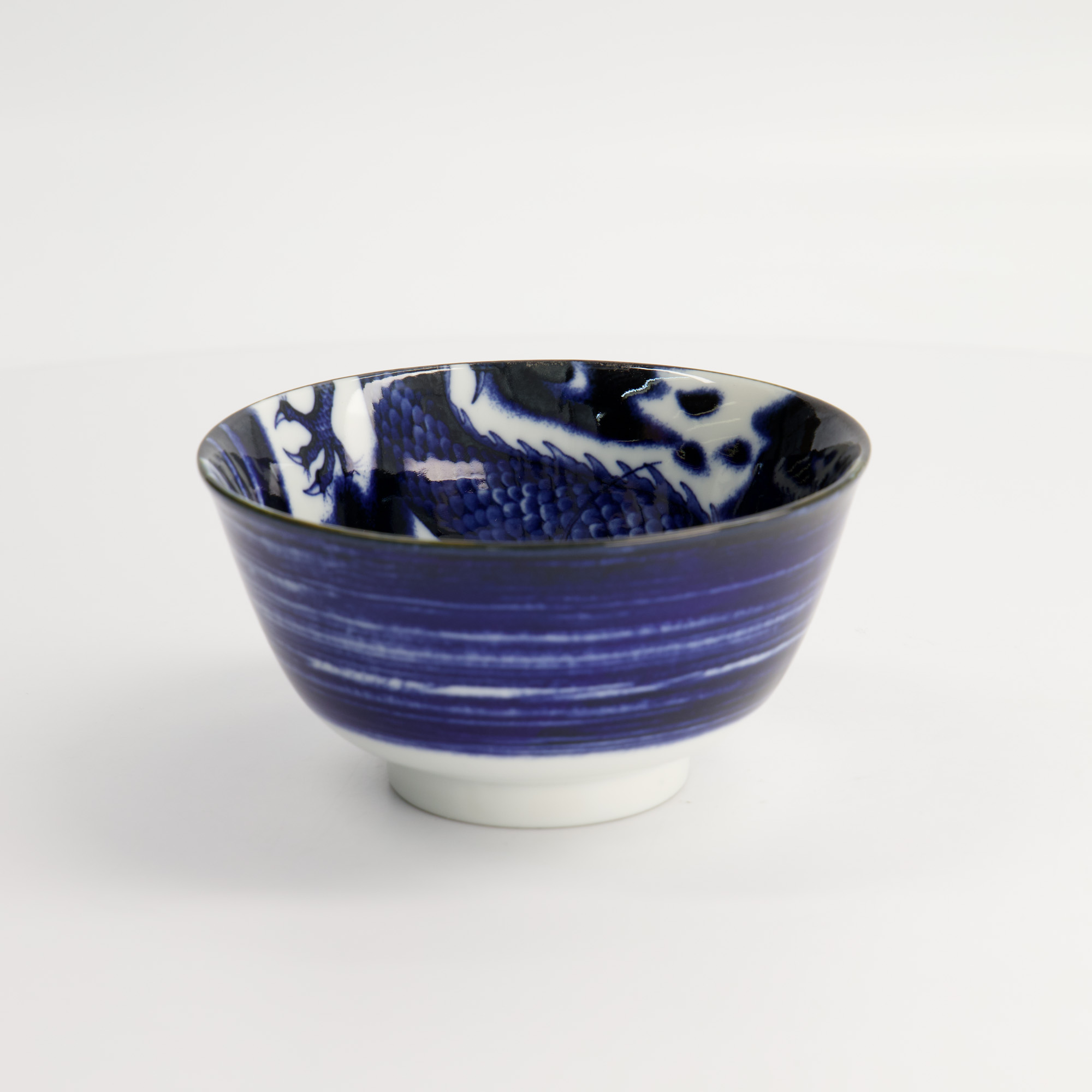 Japonism Dragon Small Tayo Bowl 12.7x6.8cm 350ml Blue 6/48 Gift